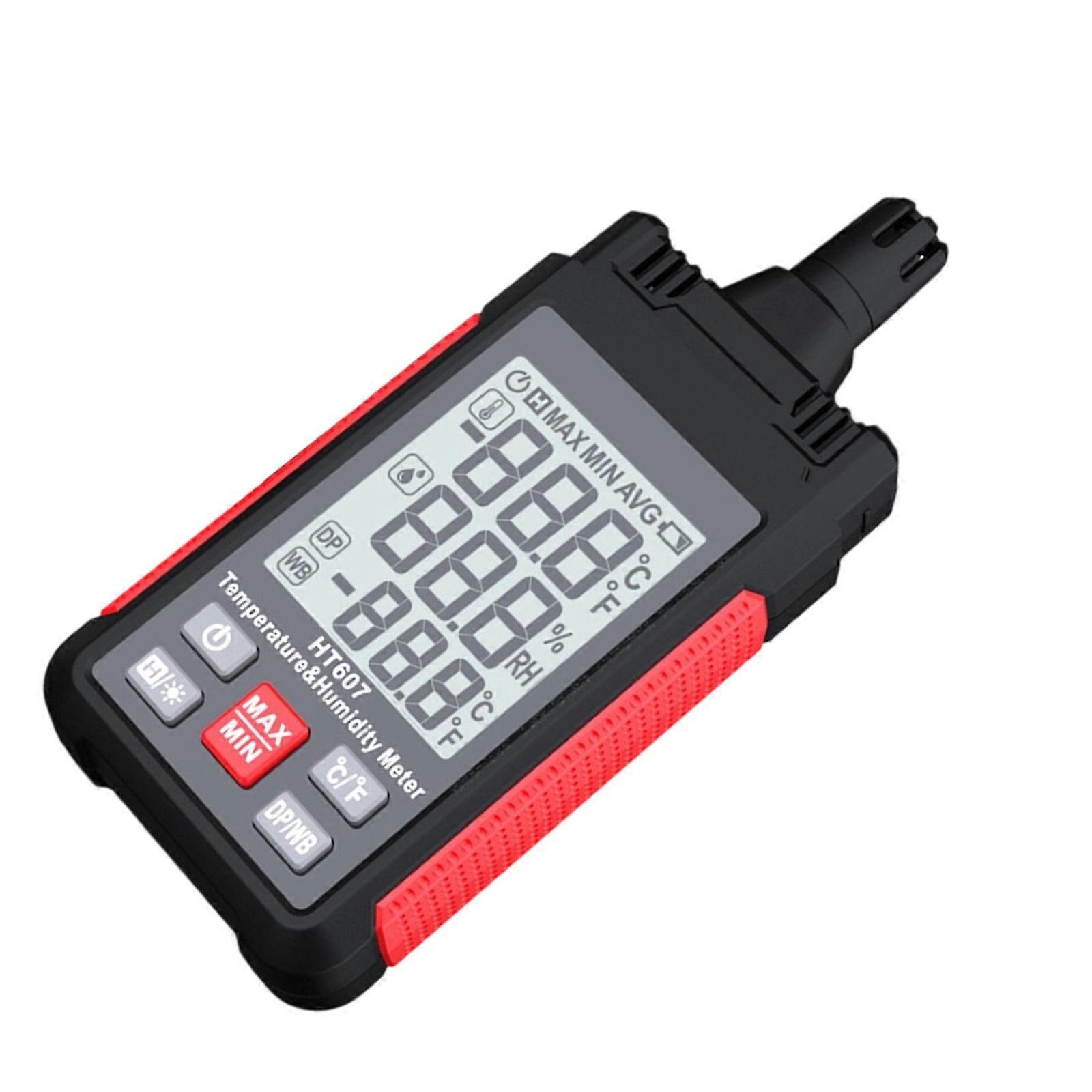 Ψηφιακό υγρόμετρο με προστατευτικό κάλυμμα για εσωτερική και εξωτερική χρήση, LCD μετρητής θερμοκρασίας και υγρασίας με αποθήκευση δεδομένων, πολύχρωμο