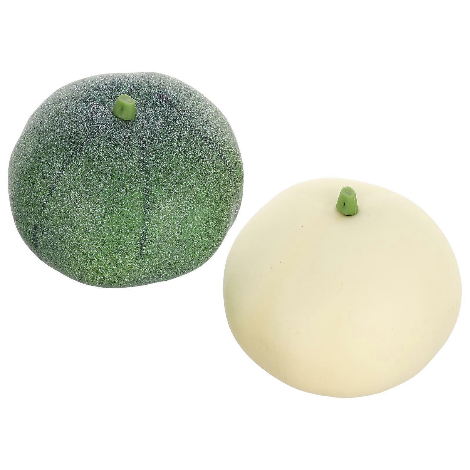 Artificial Melon Models for Decoration 2Pcs Foam Realistic Fruit Display