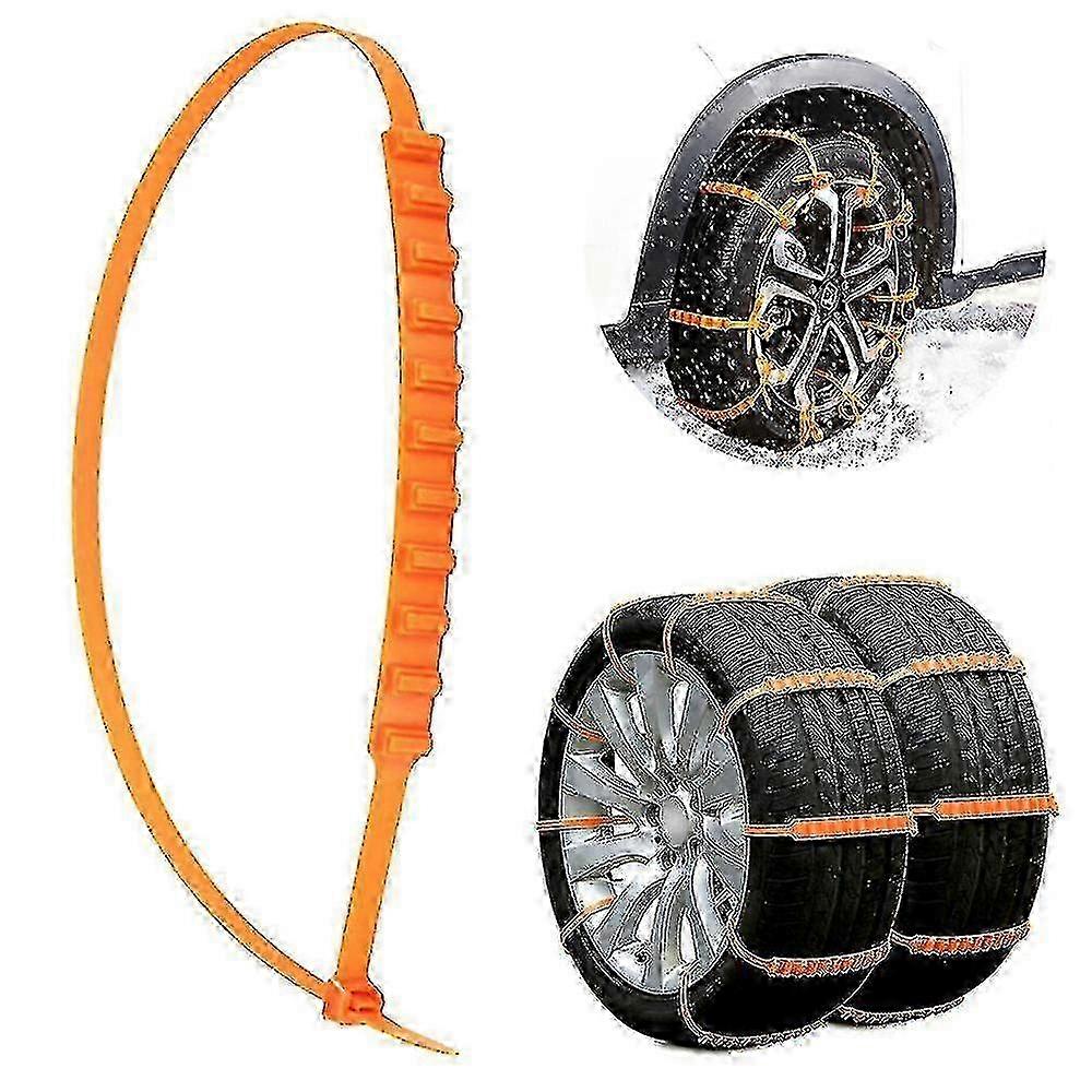 Snow Chains 10 Pcs Tire Chains Car Security Chains Vehicle Anti-Skid Anti Slip Snow Chain Emergency Snow Tyre Chains w