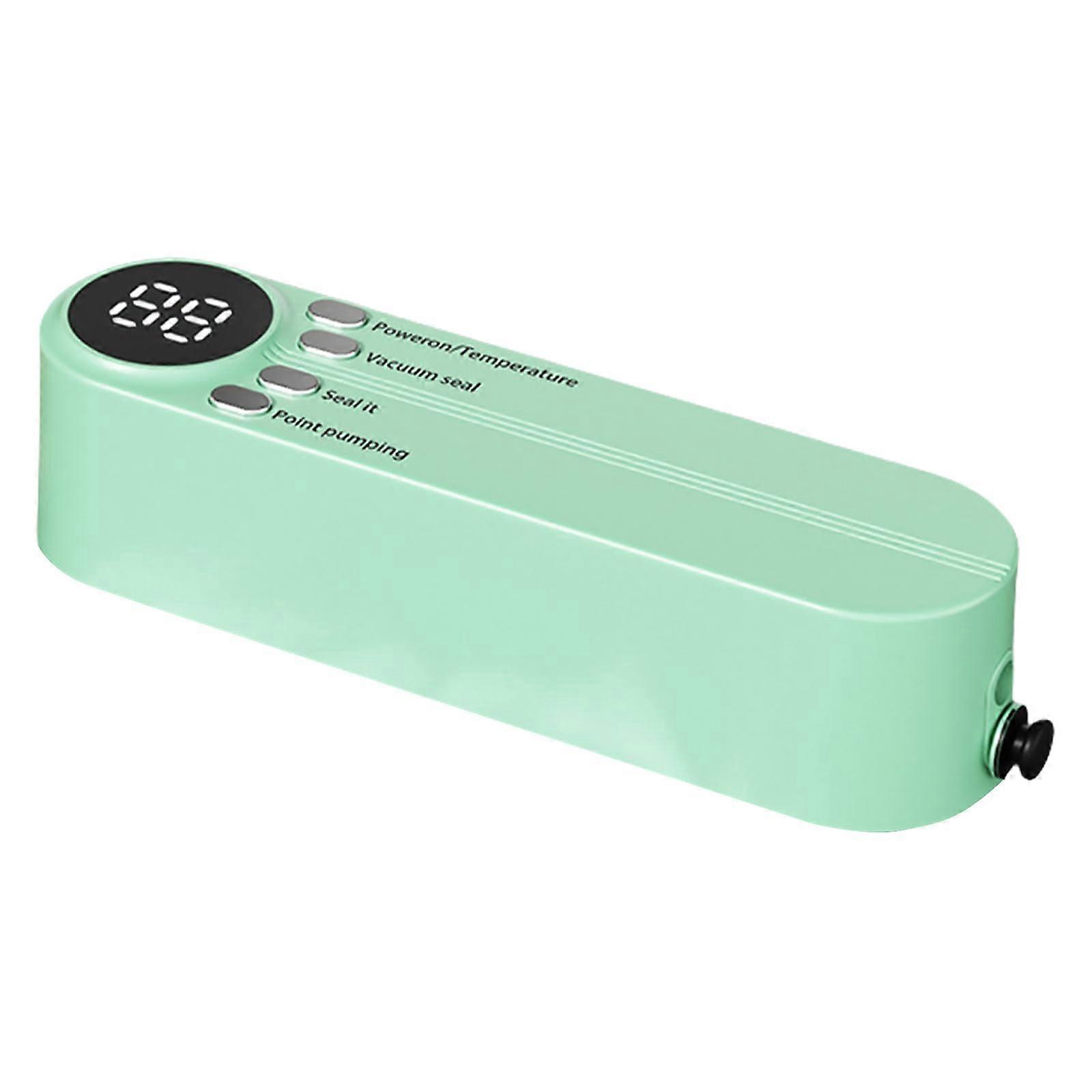 Vacuum Sealer Machine for Food Storage with Fast Continuous Sealing, Portable Green Kitchen Tool