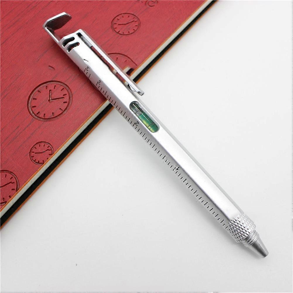 Multi-Function Spirit Level Mobile Phone Bracket Screwdriver Pen 6In1 Tool Pen