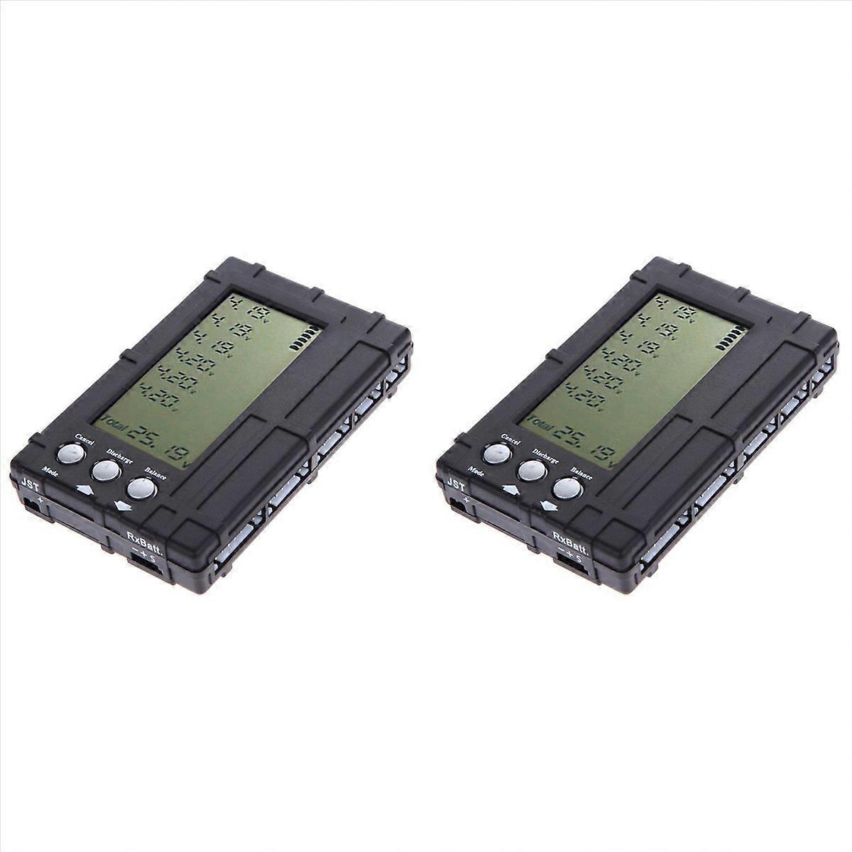 2X LCD RC Battery Discharger Balancer Meter Tester for 2-6S Lipo Li-Fe Battery Voltage Meter