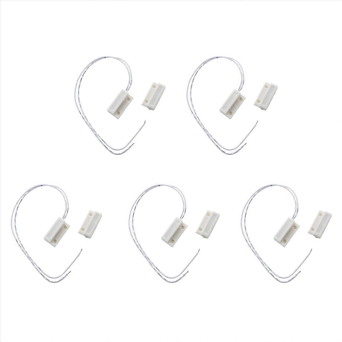 5X White Door Window Contacts Magnetic Switch Sensor