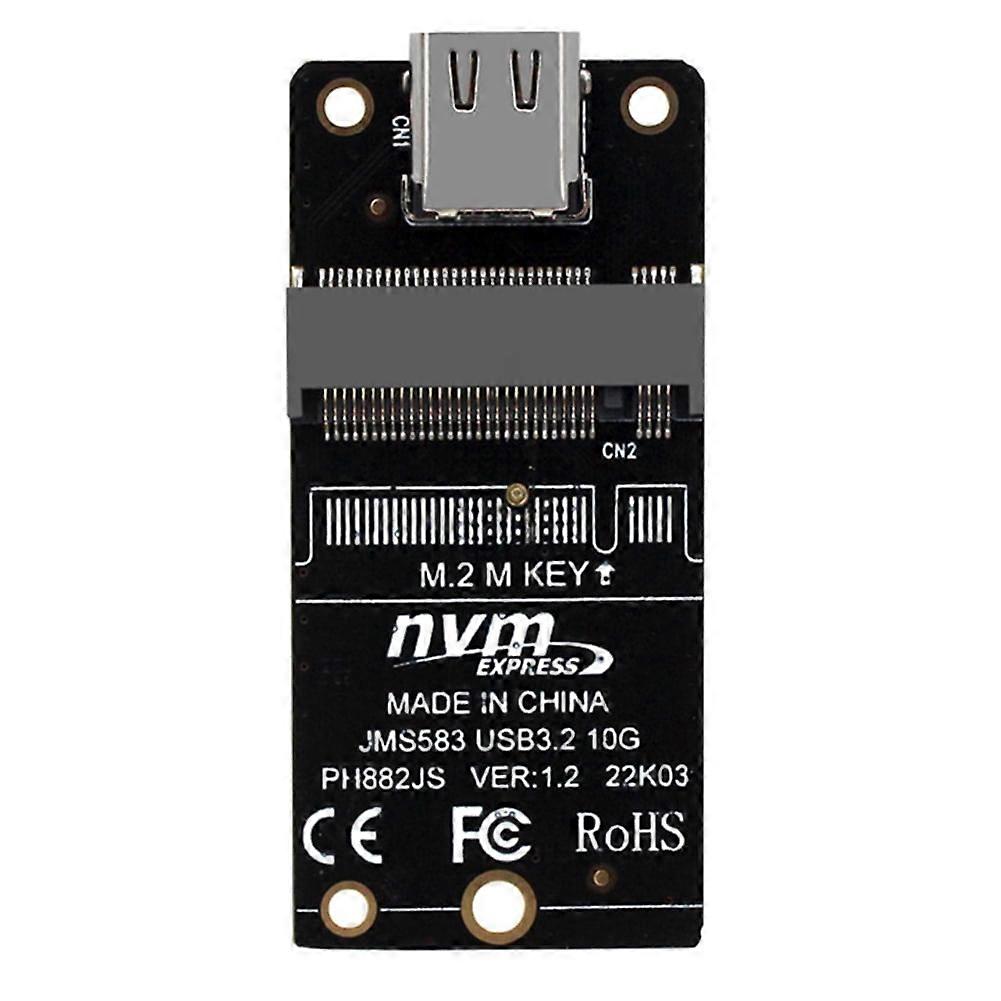 jixopn M.2 To Type-C SSD Enclosure Adapter NVME HDD Enclosure Interposer Board USB3.2 10Gbps for 2230 2242 2260 2280 SSD