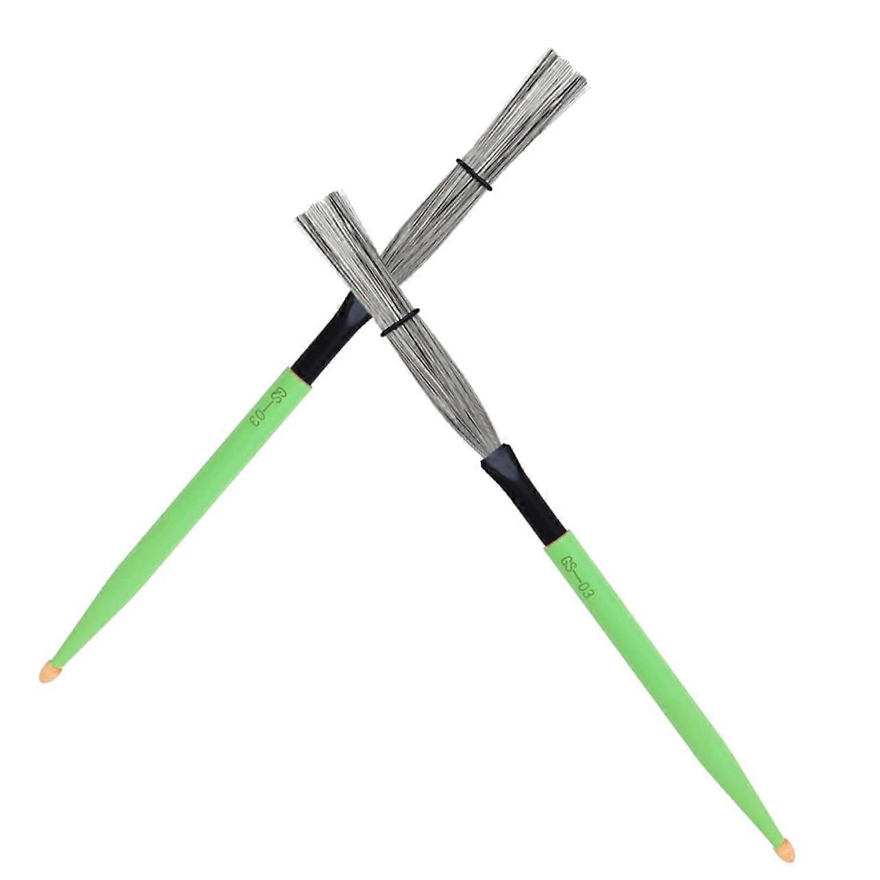 Drumsticks and Wire Brush Set for Jazz Drumming and Cardio Practice Equipment