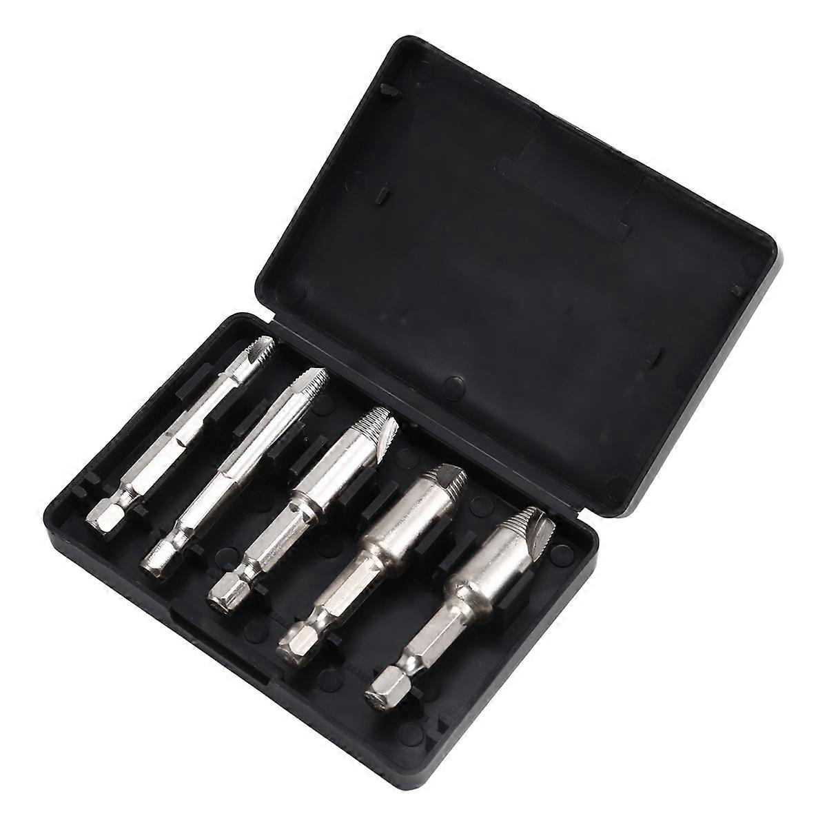 5Pcs Screw Extractor Drill Bit High Speed Steel Double