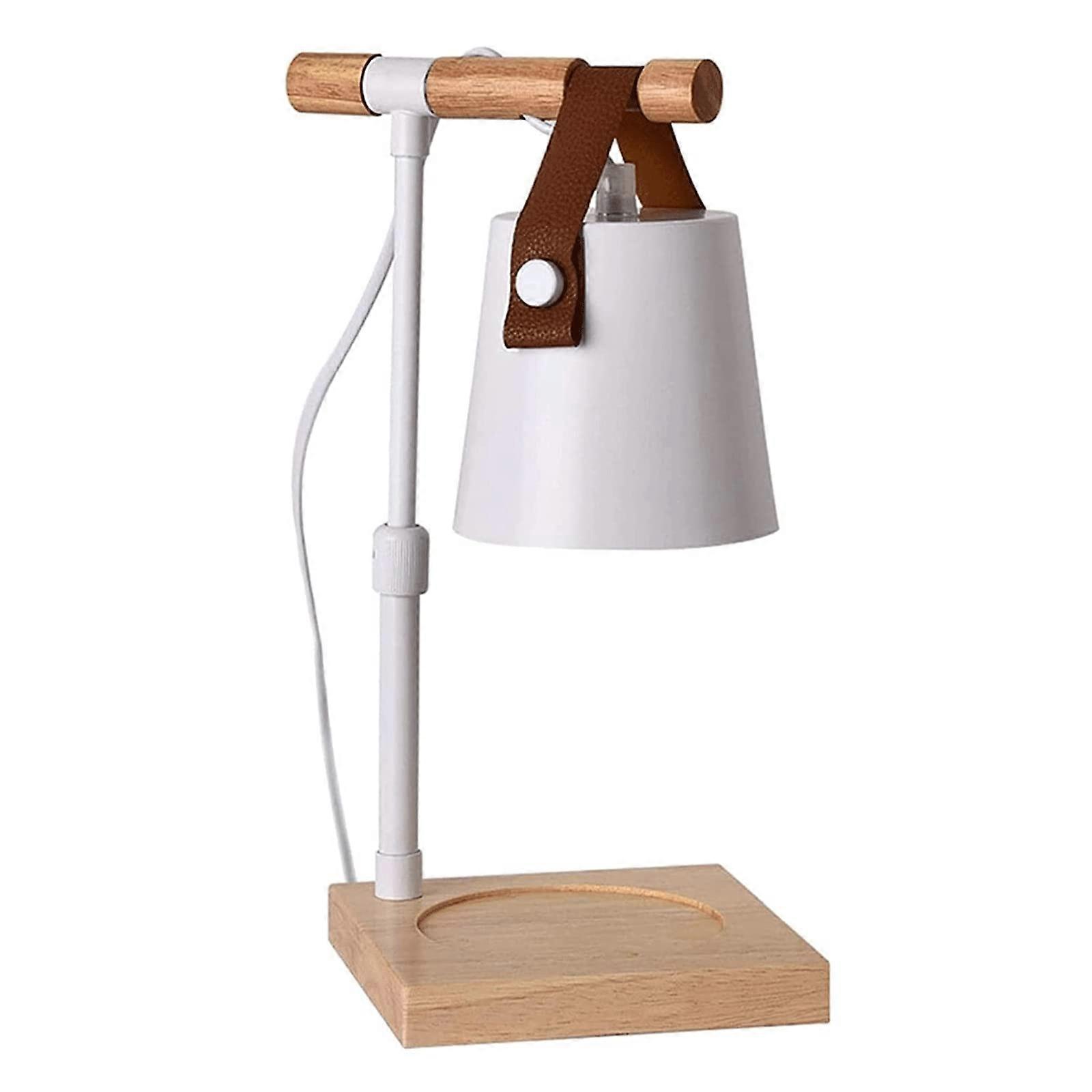 Candle Warmer Lamp with Adjustable Bamboo Stand and Dimmer, Wax Melting Light for Home Décor, 2 Bulbs 50W