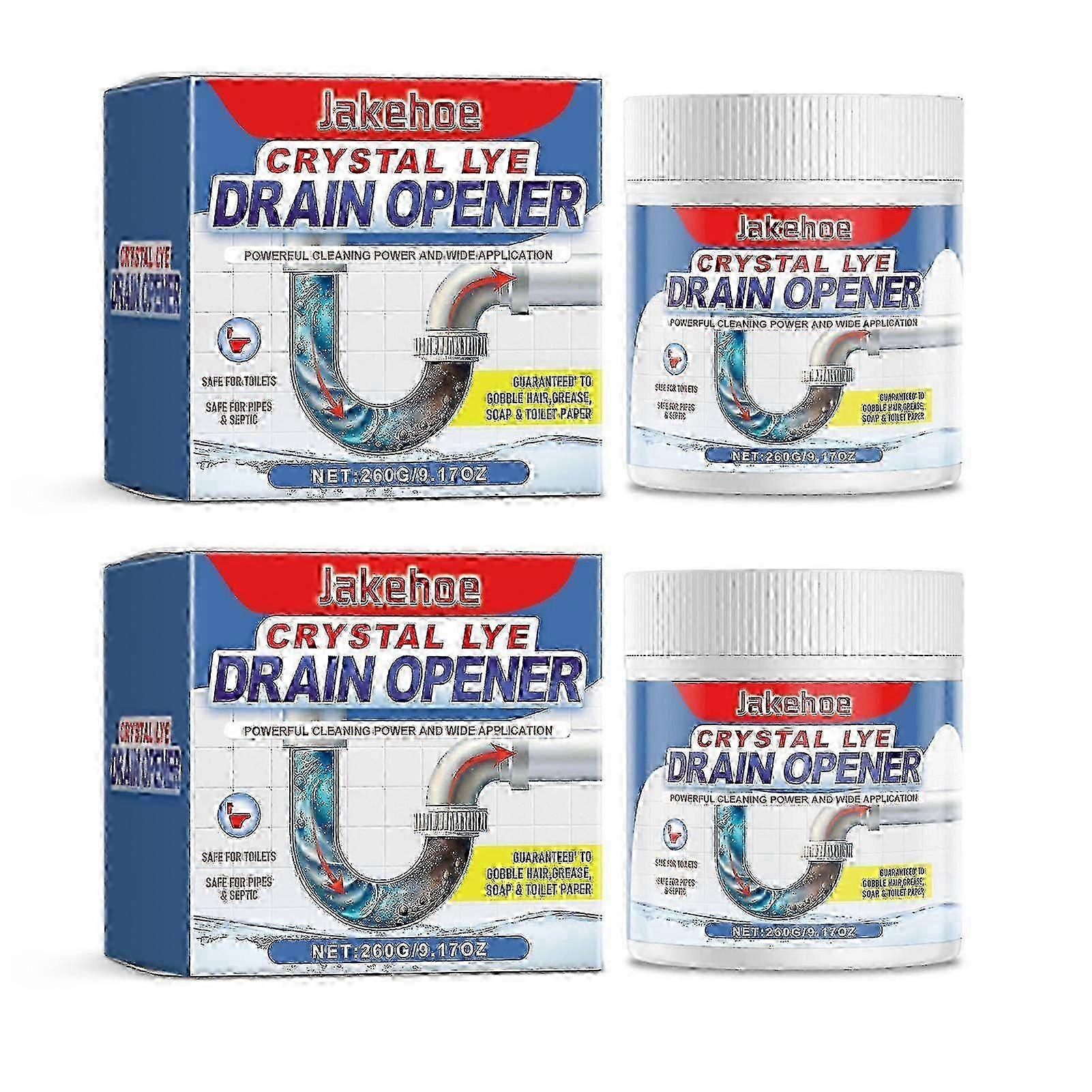 w Crystal Lye Drain Opener: Powerful Powder for Unclogging Toilets, Sinks & Pipes with Ease