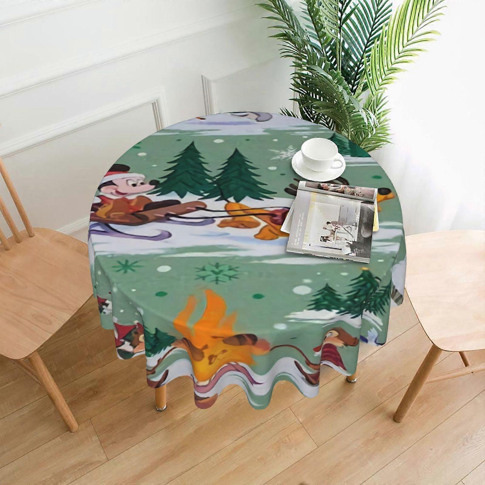 Mickey Mouse Rectangular Tablecloth, Water Resistance Antiwrinkle Spillproof Soft Fabric 60in, compatible with dining room, parties, holiday dinners