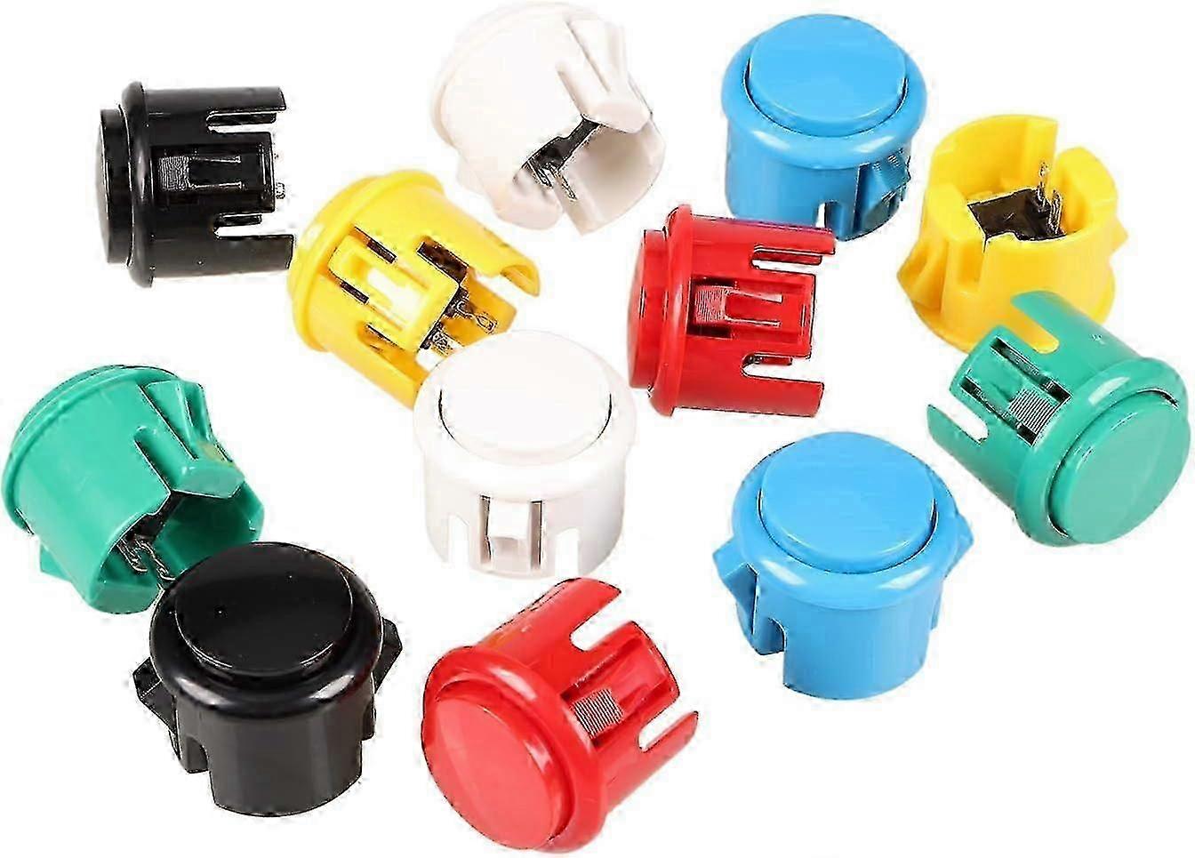 12pcs 30mm Pushbutton Switch Replica Sanwa Obsf-30 Obsc-30 Obsn-30 Button DIY Arcade Fighting Game Kit and Super Street Fighter Game