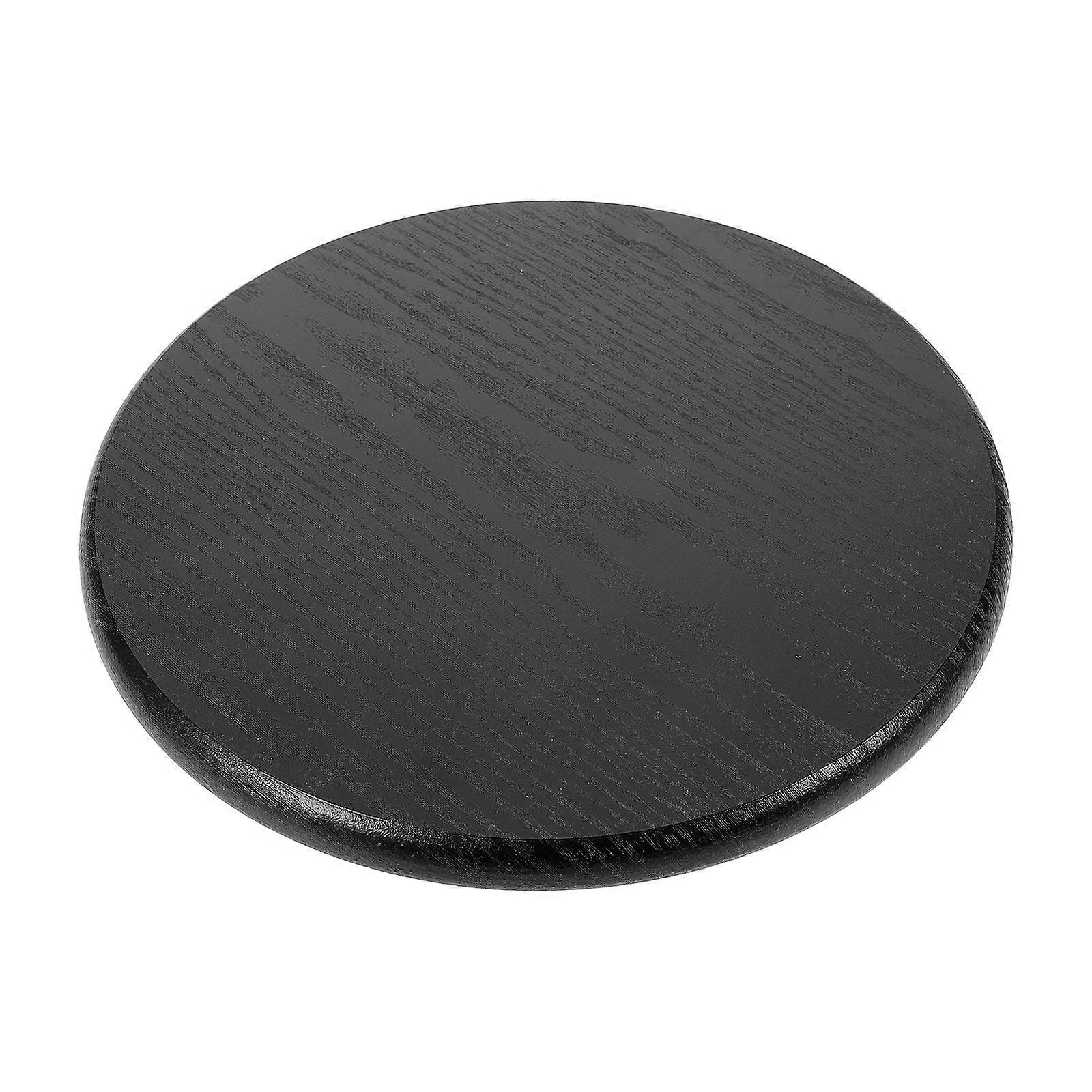 Round Bar Stool Seat Wood Replacement for Stool Black Material