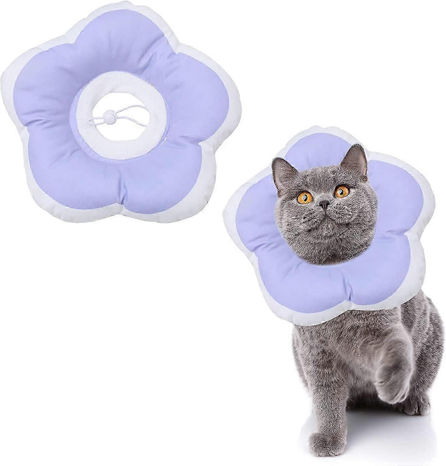 Cat Cone, Pet Recovery Collar After Surgery, Adjustable Elizabethan Collar for Dogs, Comfy Cone for Kitten and Puppy, Protective Cotton Cone for Small