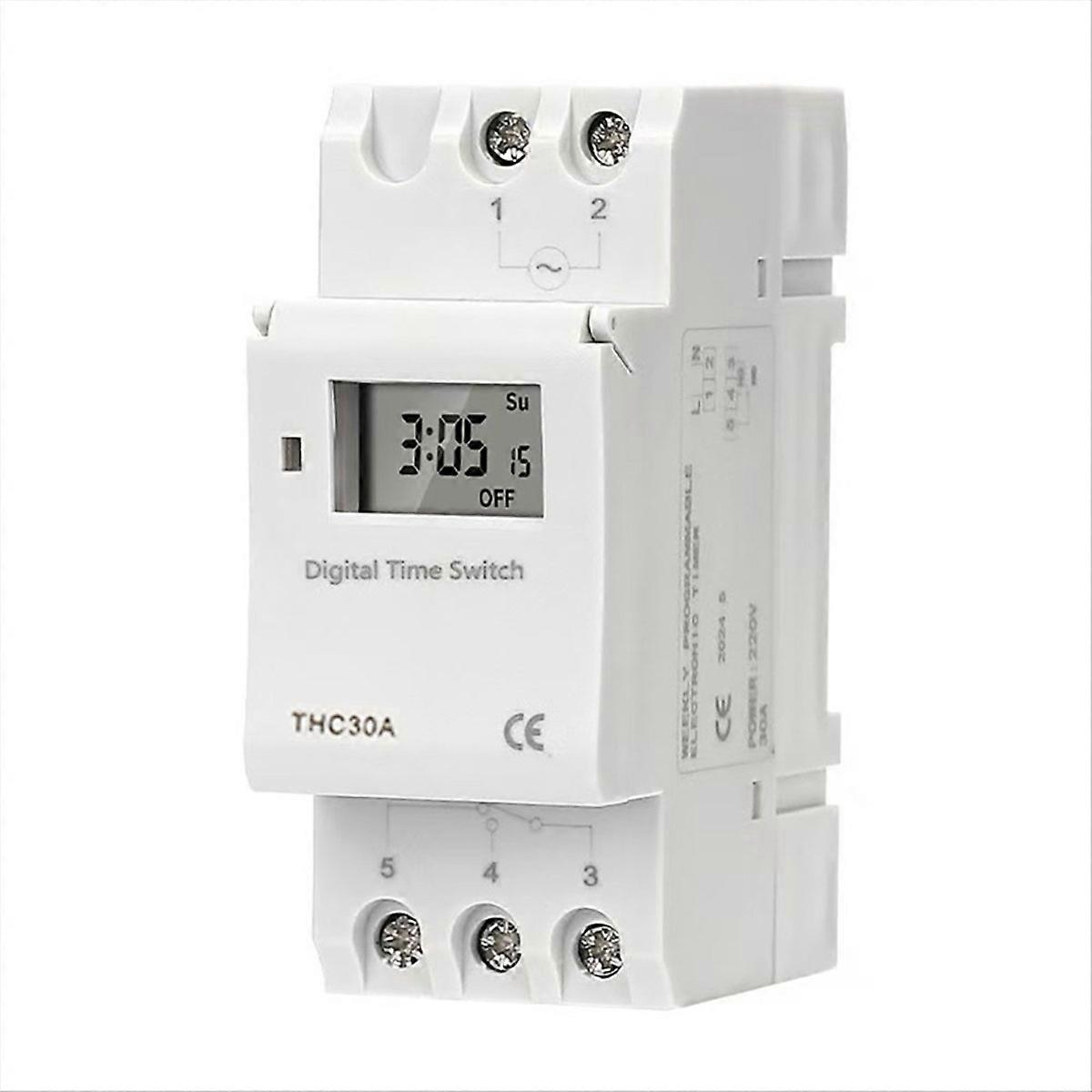  Type Din Rail 2 fils Minuterie programmable hebdomadaire de sept jours