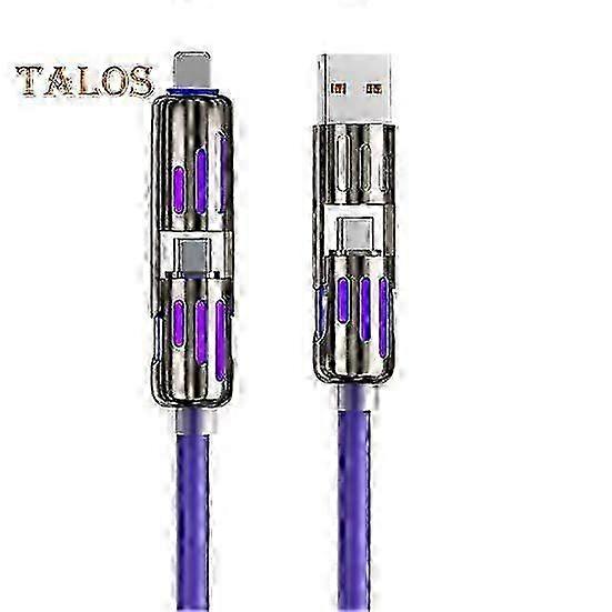 Fast Charging Data Cable 240W Thickened Silicone Charging Cable Multi-Protocol Data Transfer Cable for IPhone Tablets 25-26S