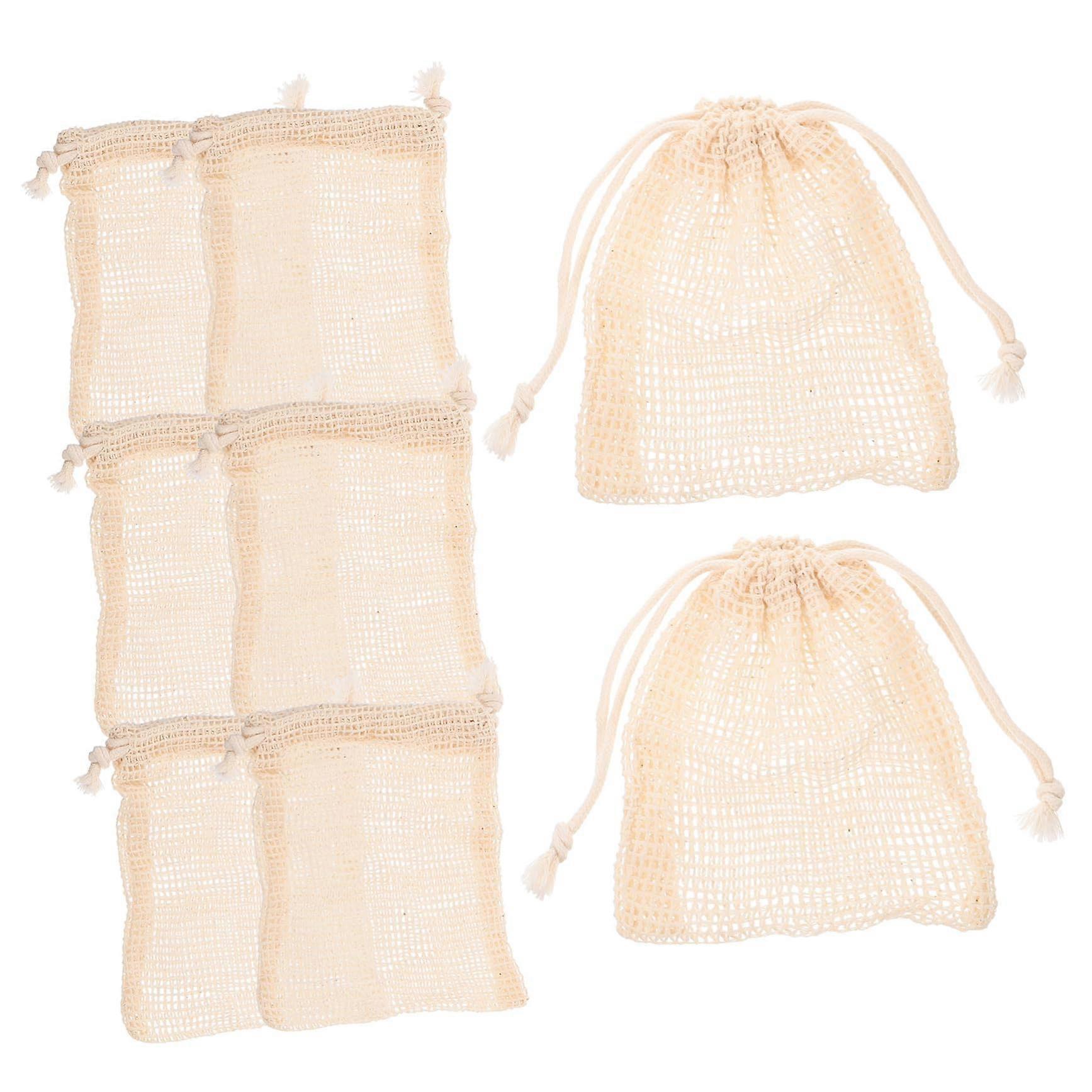8pcs Soap Saver Bag with Drawstring Mesh for Rich Lather and Gentle Exfoliation Random Colors