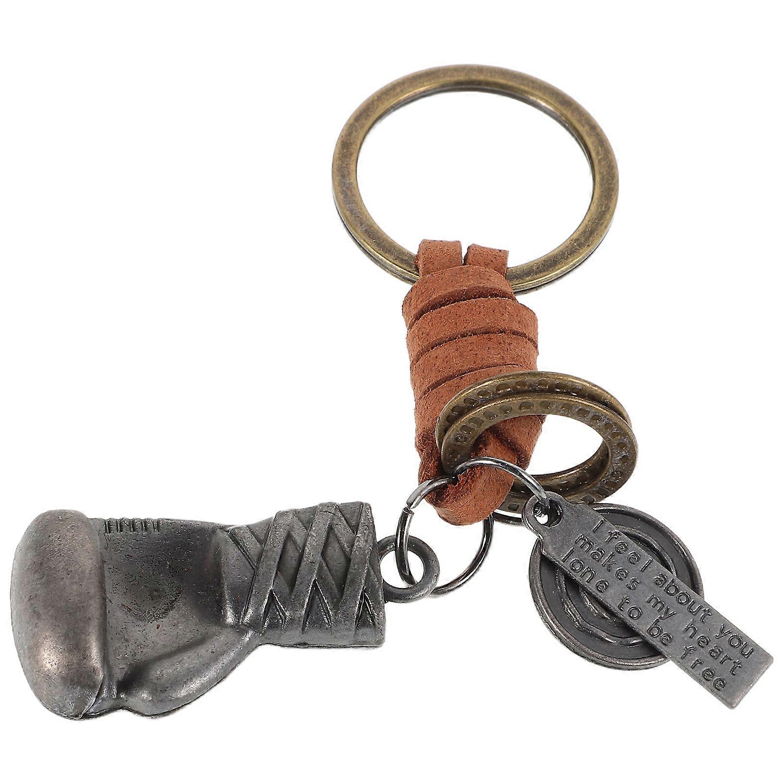 Creative Retro Boxing Gloves Keychain Use Featuring Design