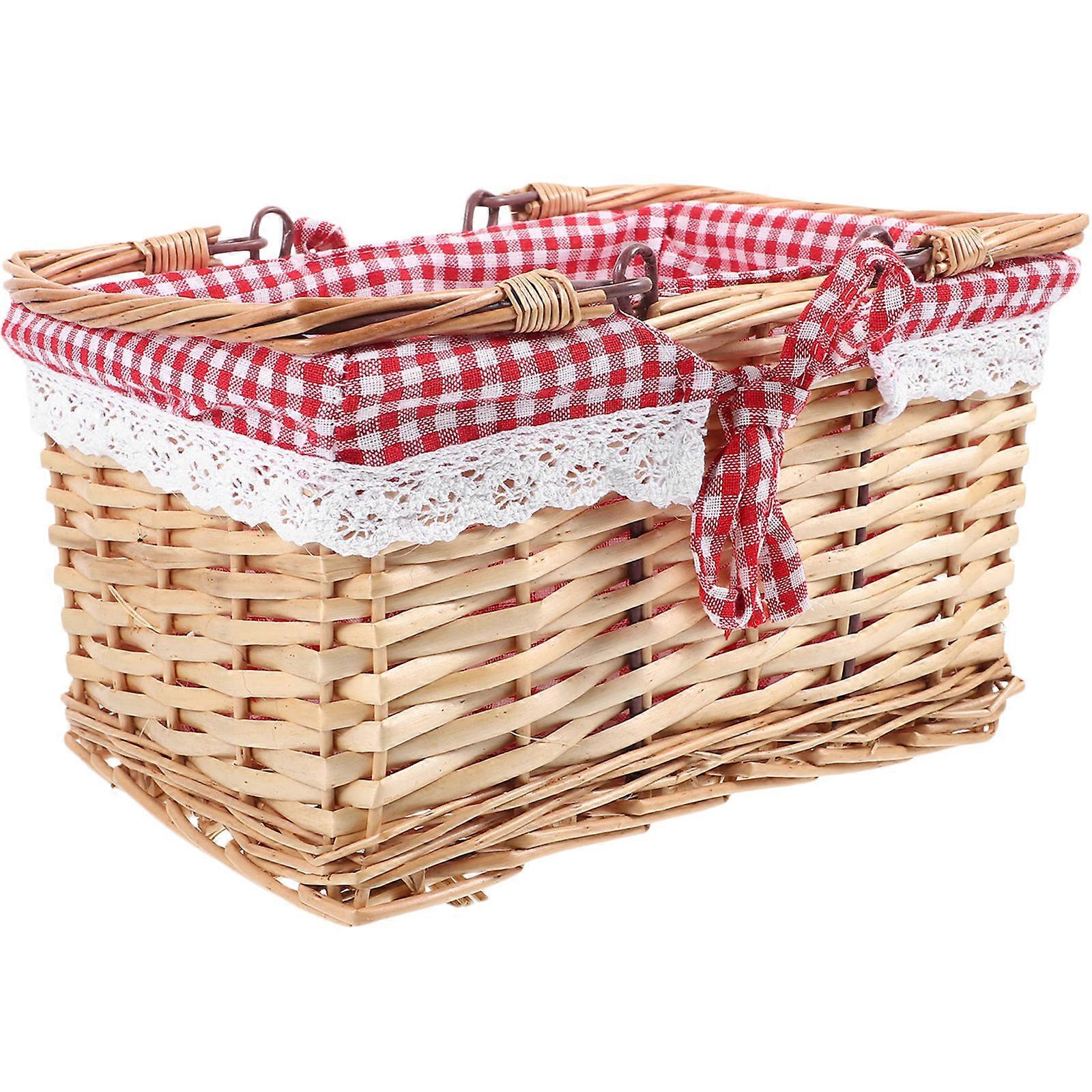 3Pcs Hand Woven Wicker Basket for Fruit and Vegetable Storage