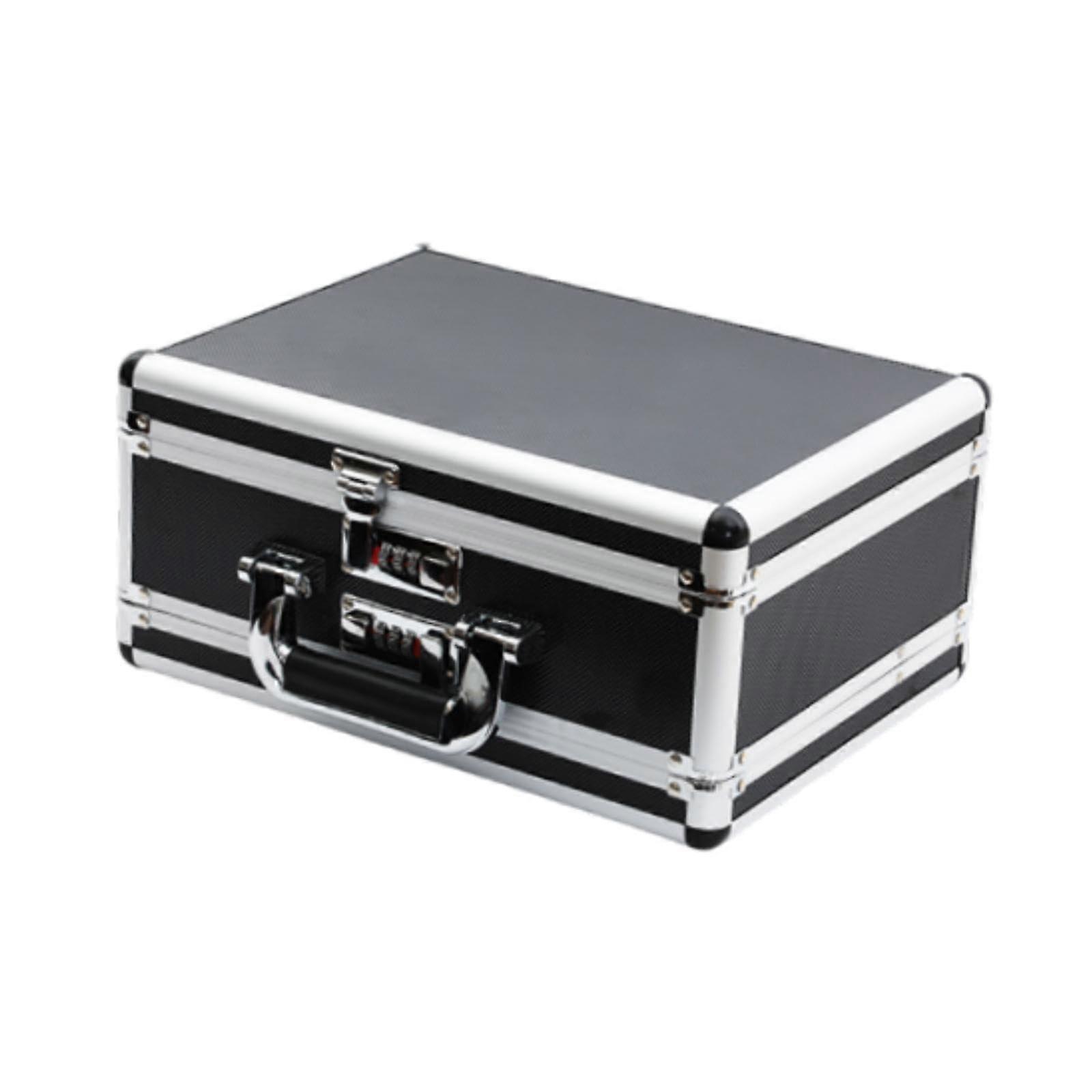 Aluminum Tool Case with Password Lock, Shockproof Sponge Padding, Durable DoubleLayer Frame