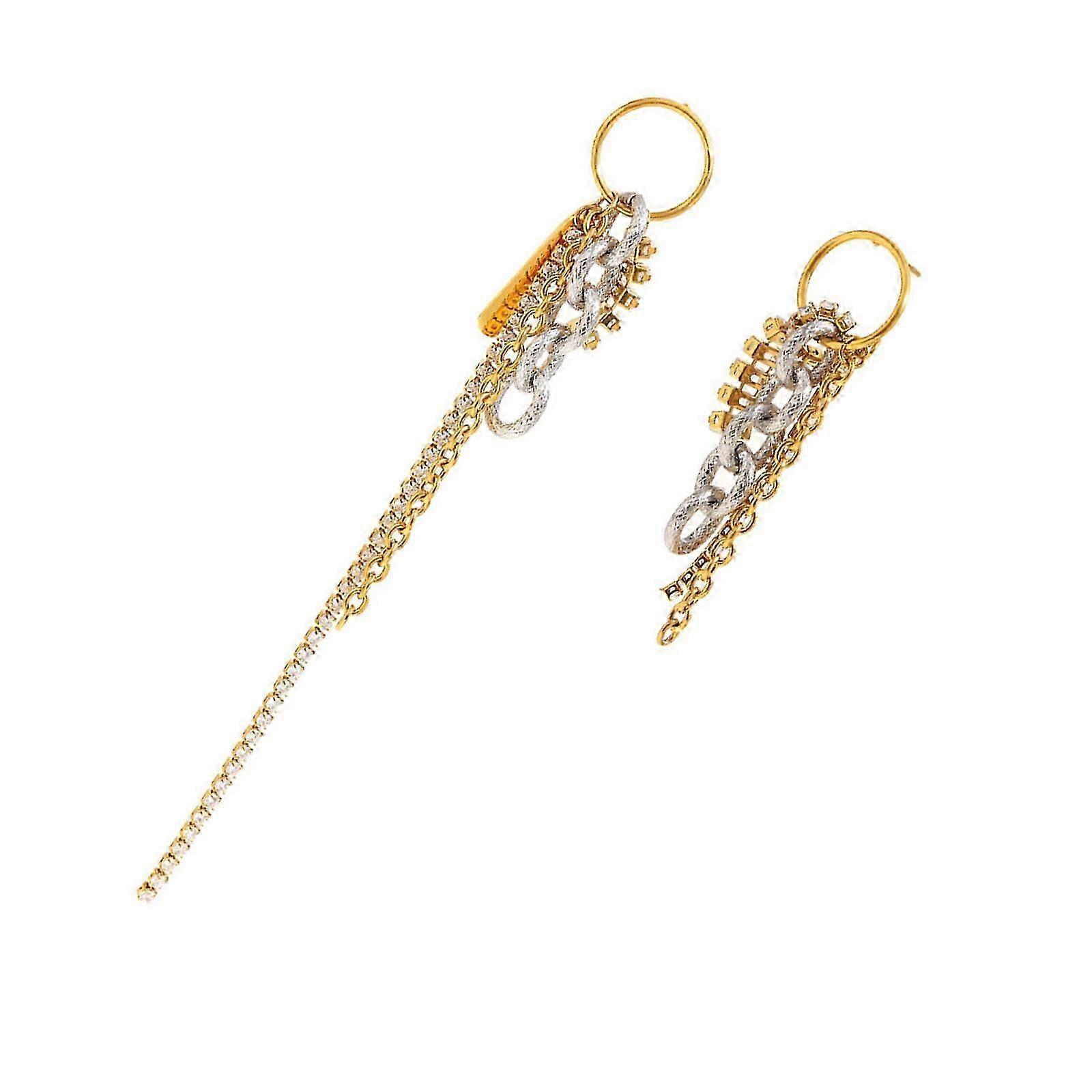 Romantic Swing Tassel Earrings with Sparkling Zircon for Date Night