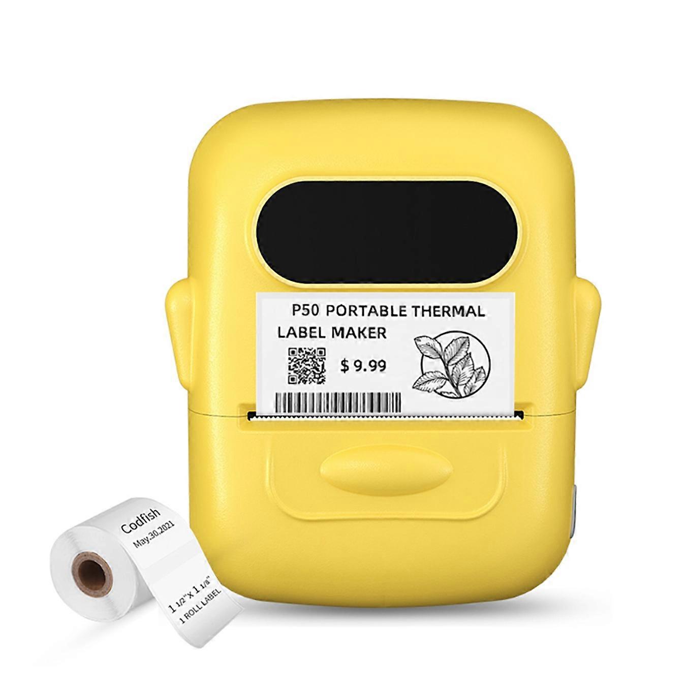MARKLIFE P50 Mini Bluetooth-compatible Thermal Label Printer with 1 Roll Print Paper