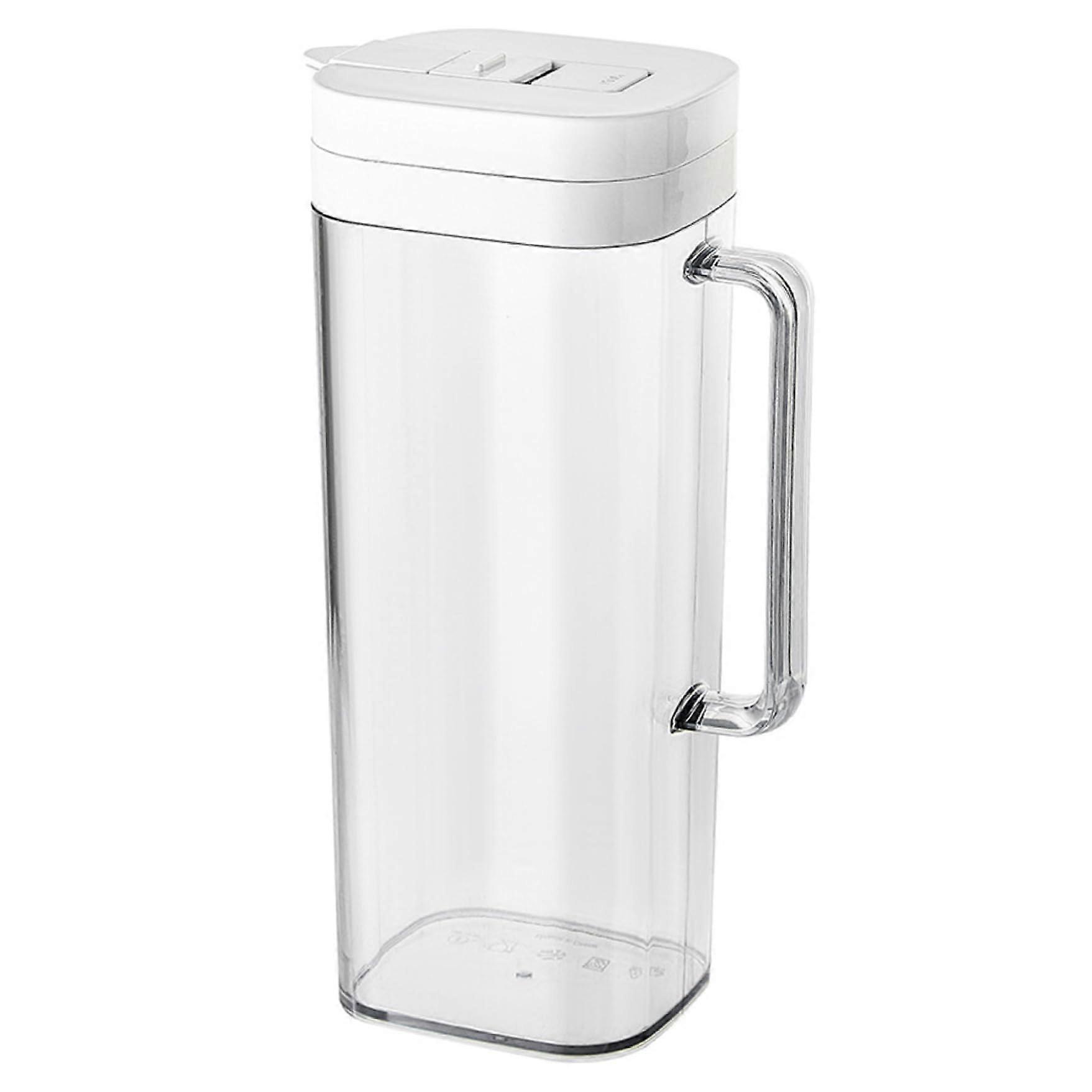 2 Liter Leakproof Water Pitcher with Lid, Fridge Safe Plastic Jug with Handle for Hot or Cold Drinks