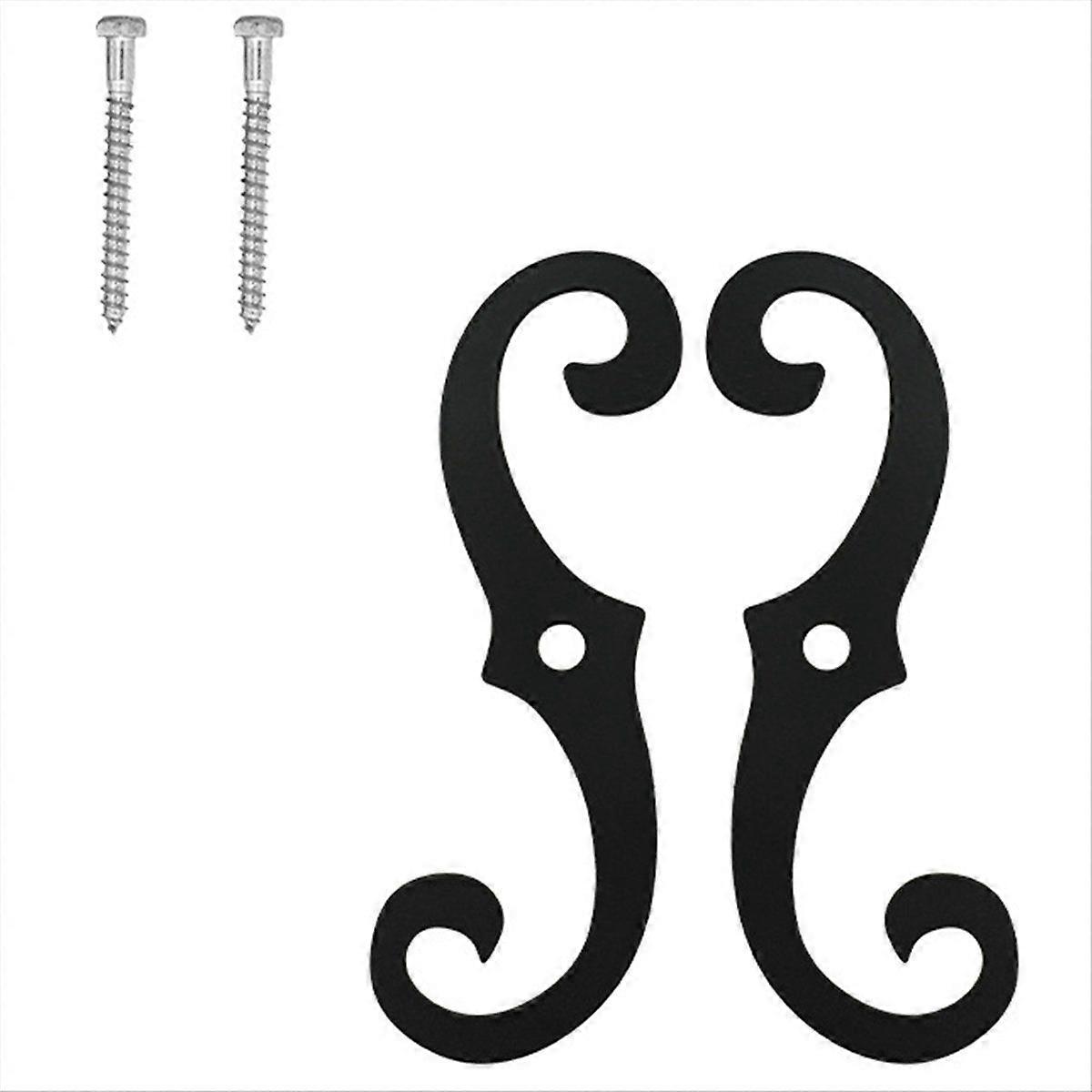 Cast Iron Shutter Fasteners Shutter Dog Holders External Shutter Tieback Hardware Including Mounting Screws