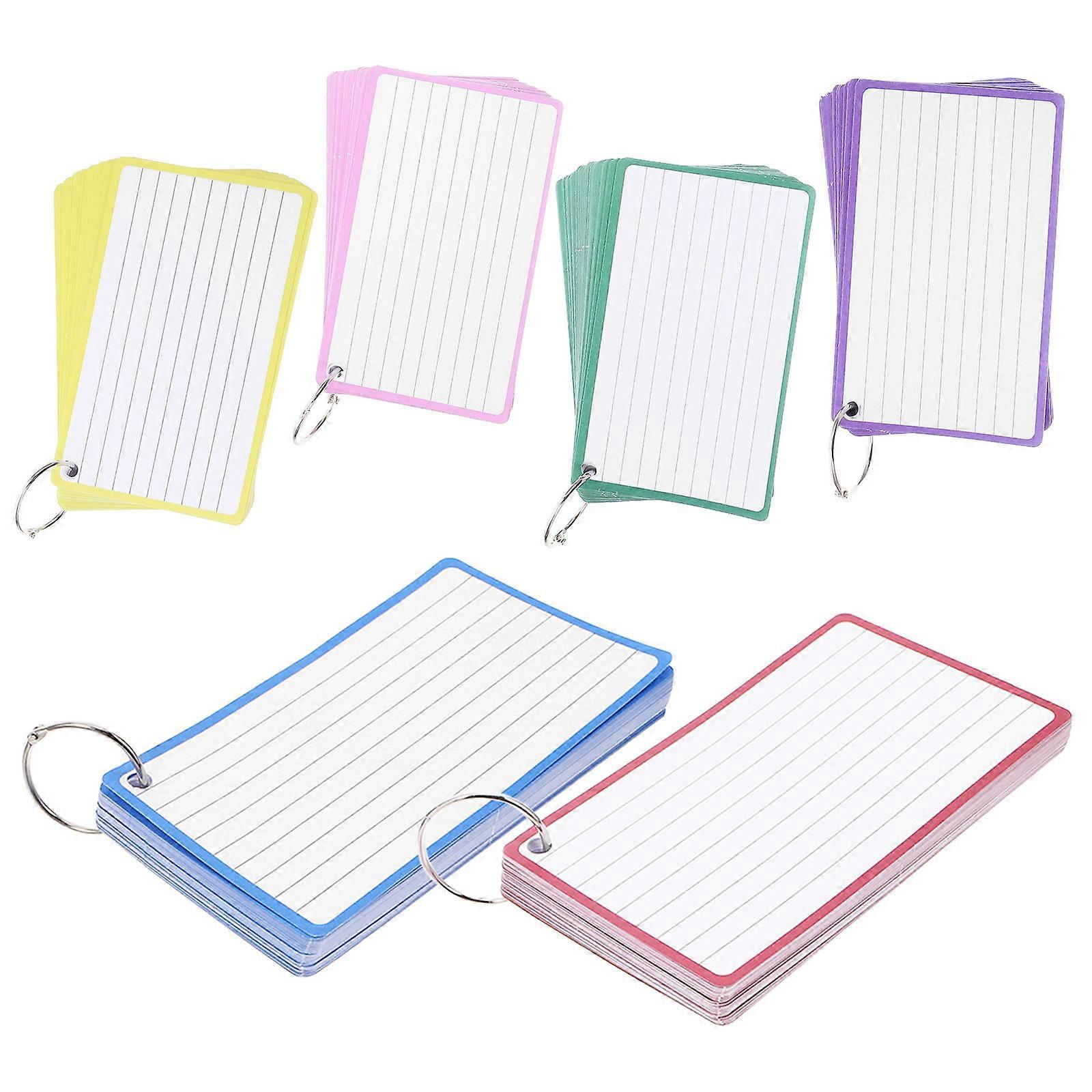 Assorted Color Flash Cards for Studying Small Memo Pads with 6 Books