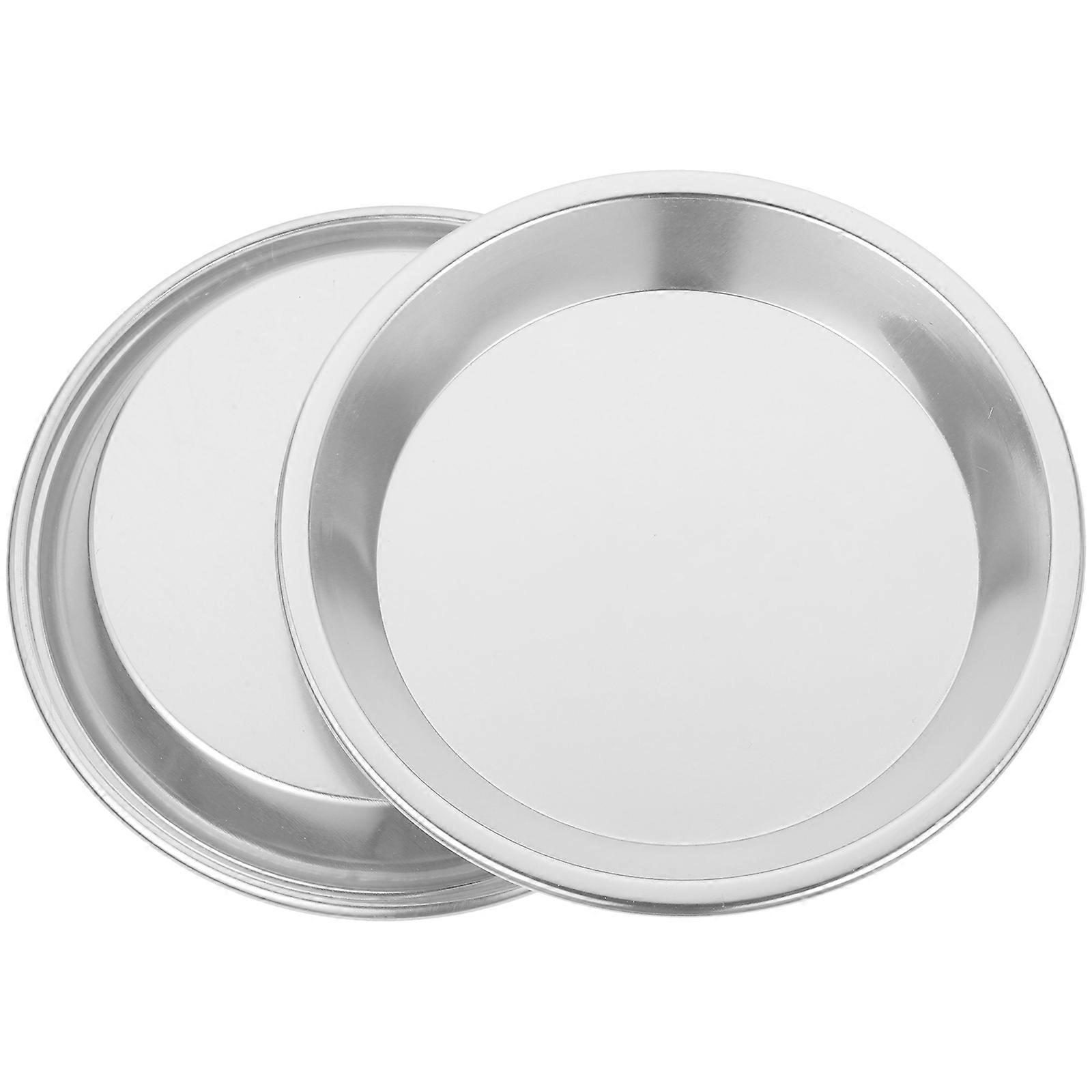 Metal Pie Baking Pan Aluminum Oven Tray for Pancake Use 2Pcs