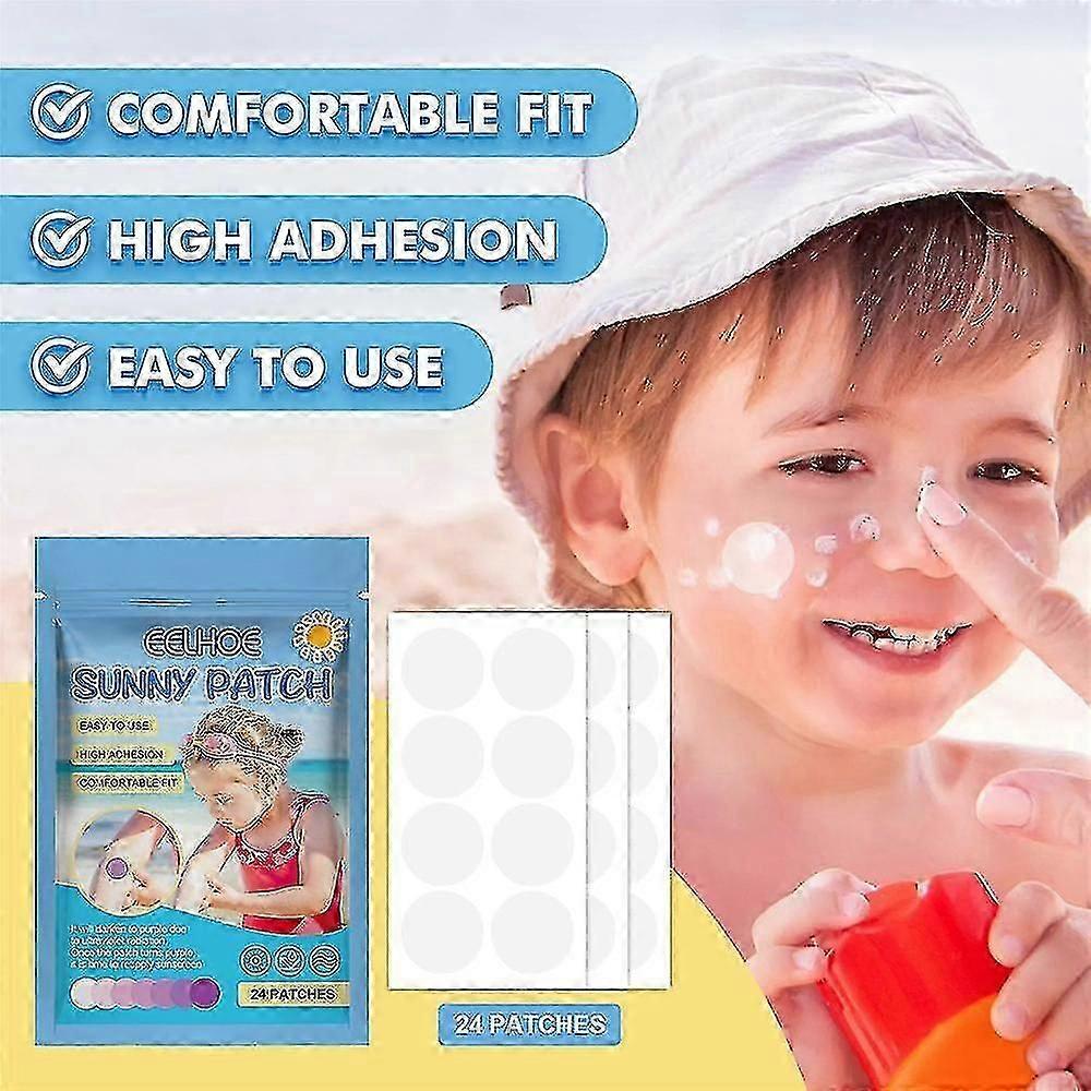 24/48pcs Sunny Patch Uv Detecting Patch per bambini e adulti naturali