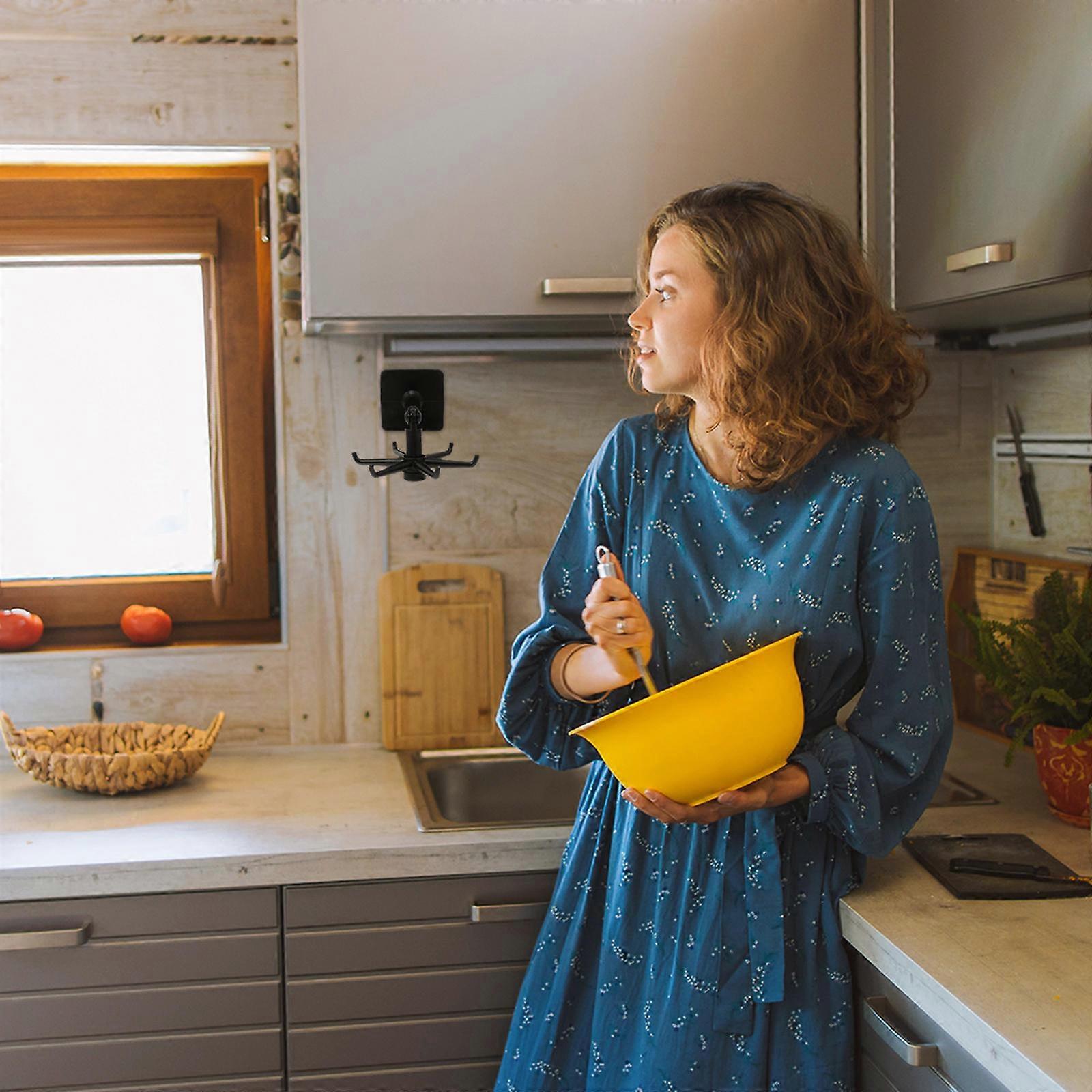 No Drilling Storage Hook Multi Hook Rack for Storage 6Pcs Assorted Color