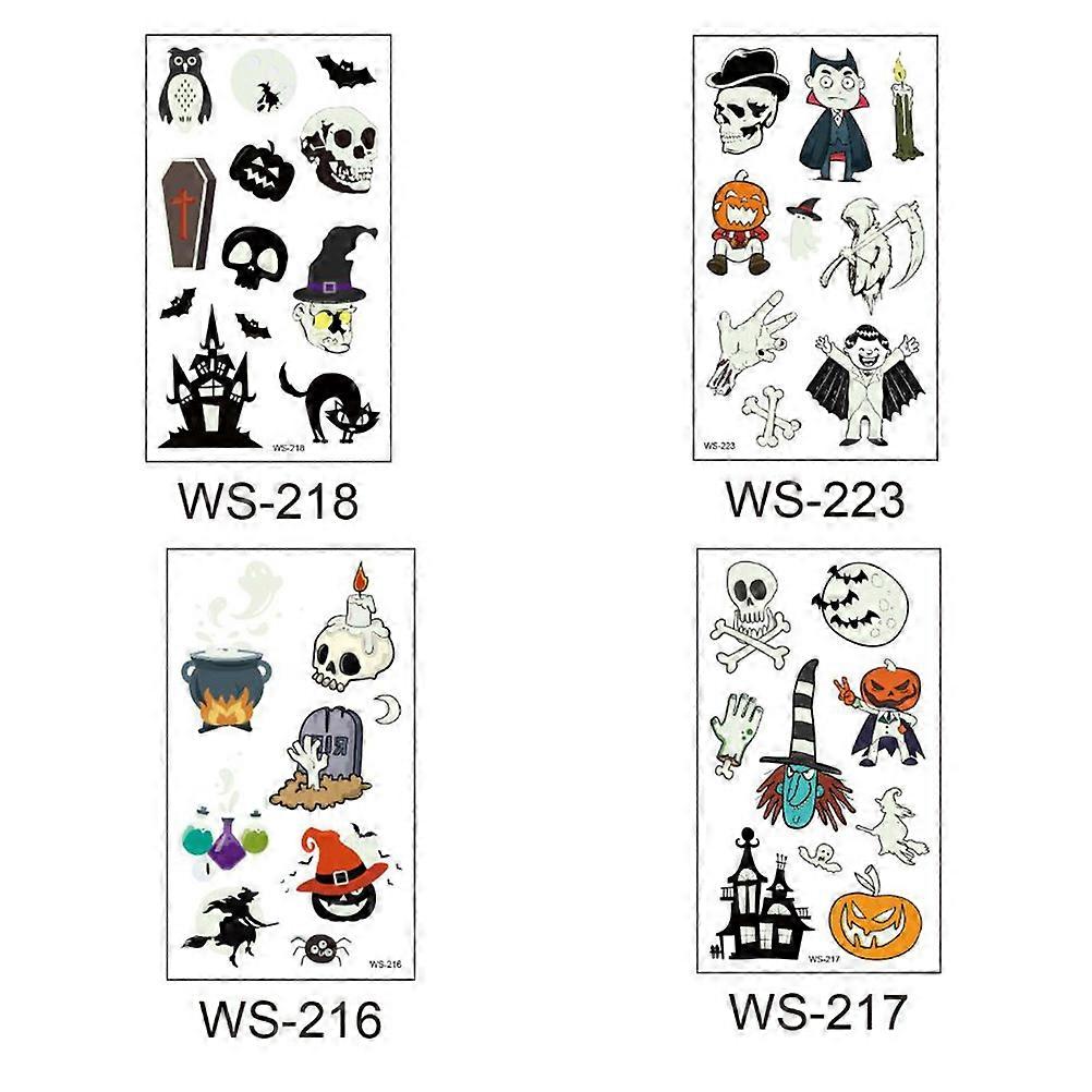 Assorted Color Luminous Tattoo Sticker for Party Use 10 Sheets