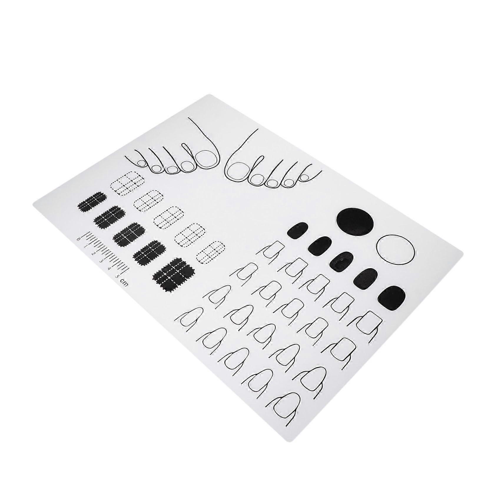 Acrylic Nail Training Mat with Smooth Washable Silicone Surface for Beginners and Professionals