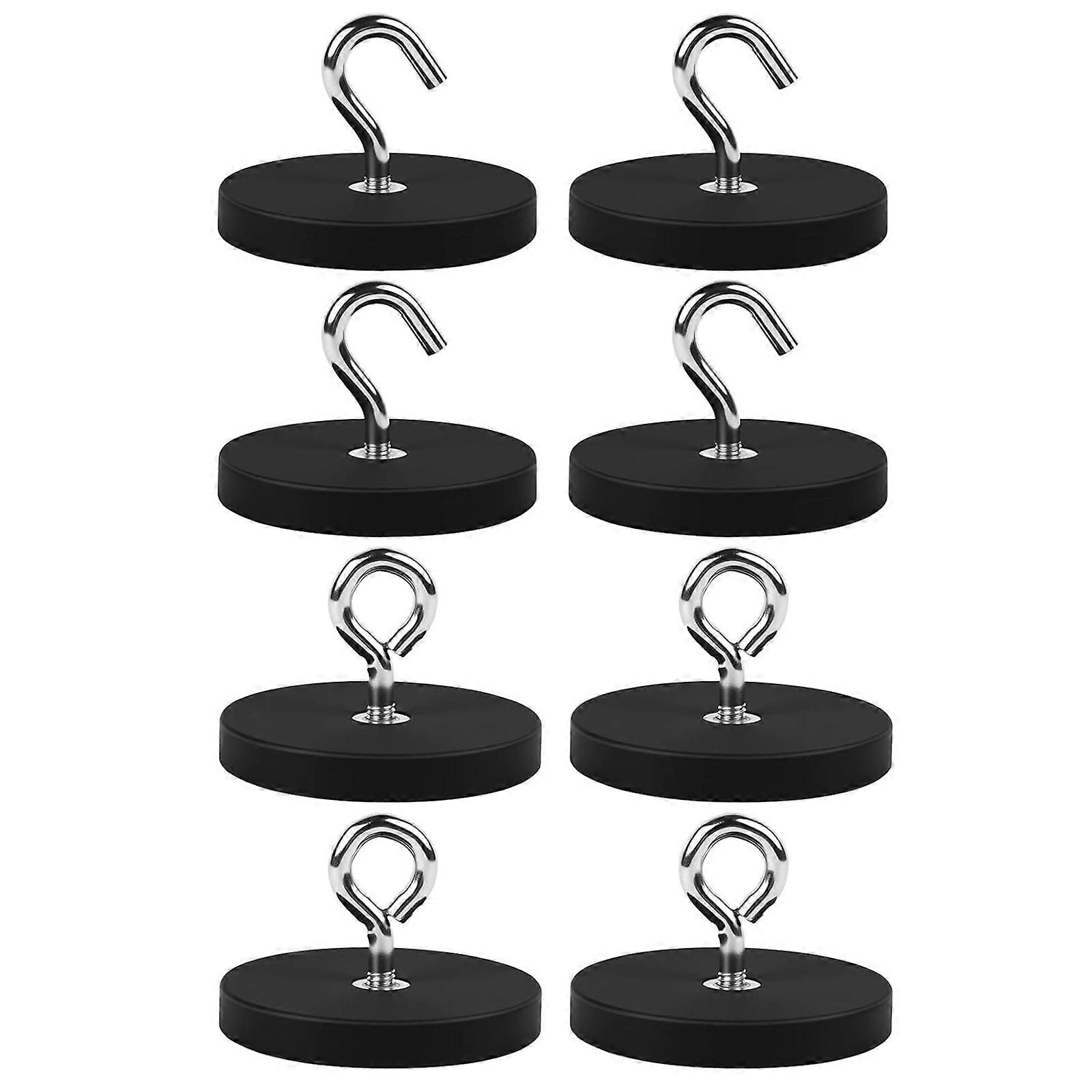 Practical Pound Pull Magnetic Hooks for Accessories Mounting Strong Neodymium Rubber Coated Magnets for Tools Keys Multicolor