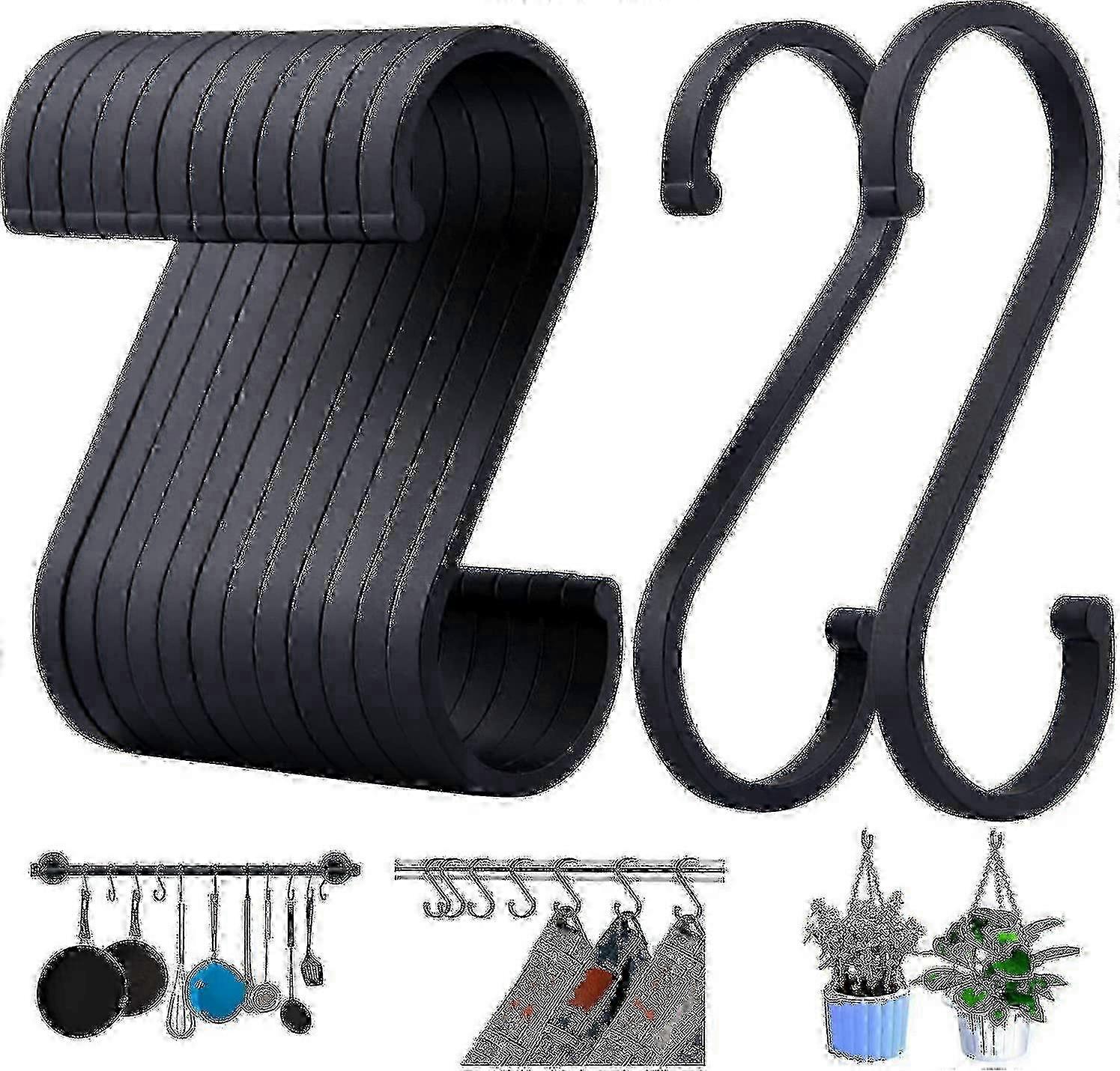 Matte S Hooks 12 Pack S-Shape Hooks