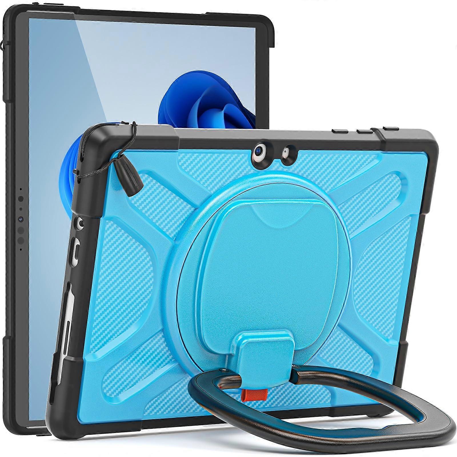Rugged Case with 360° Kickstand Handle Grip, Shockproof Cover for Surface Pro 7/7+/6/5/4 12.3'