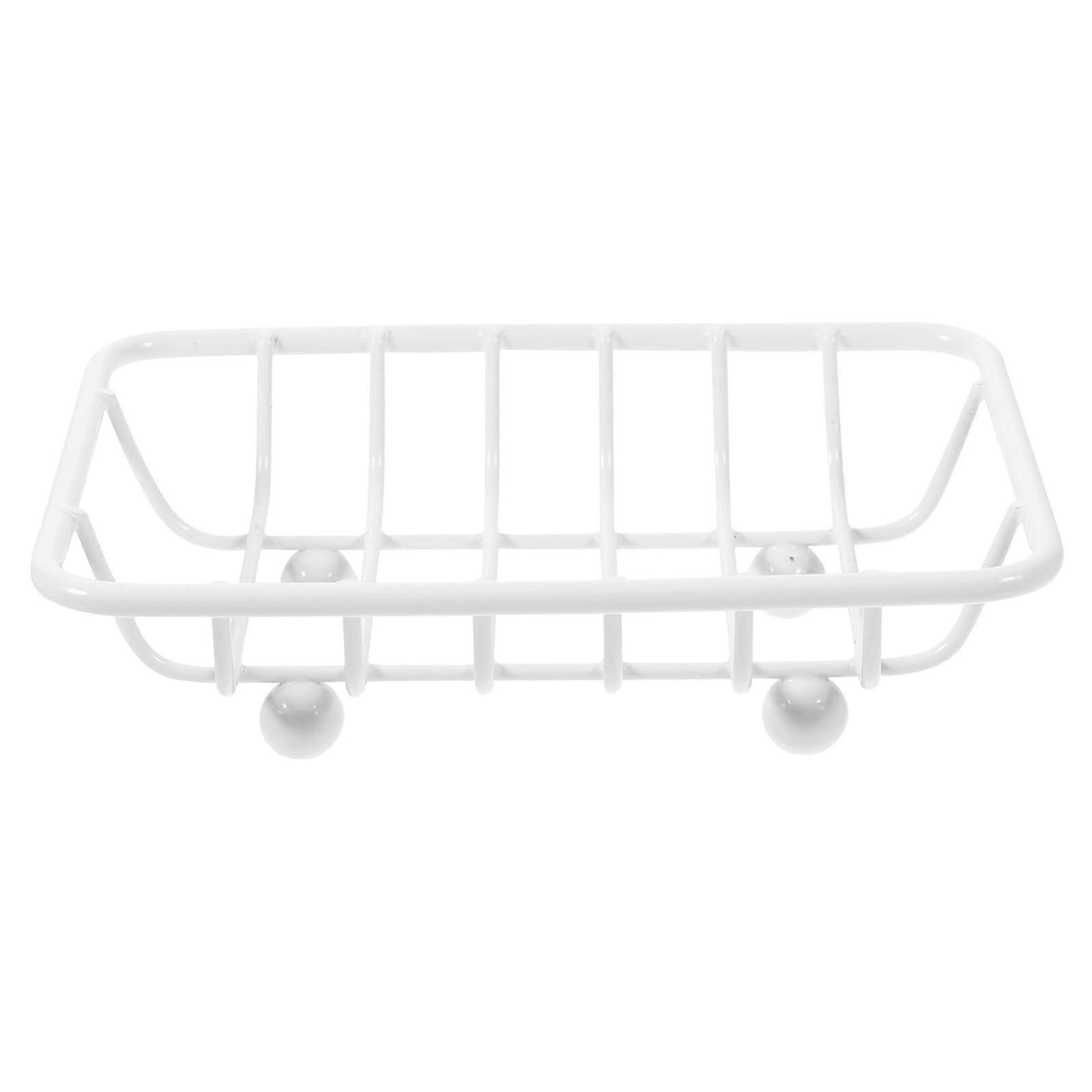 Soap Dish with Self Draining Design, Durable Iron Soap Holder Rack for Bathroom, Kitchen, Shower