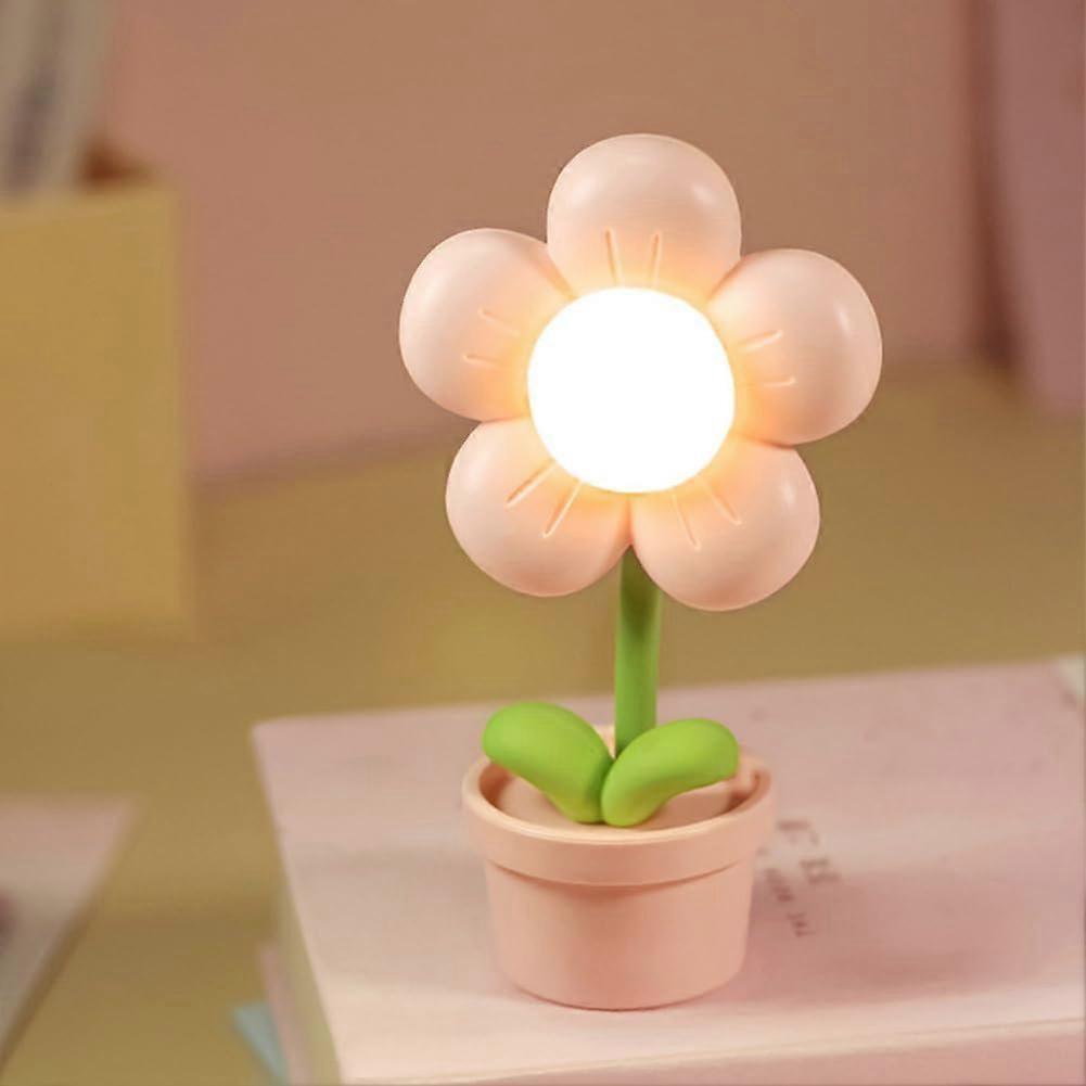 Mini Cartoon Flower Pattern Night Light, Portable LED Bedside Lamp