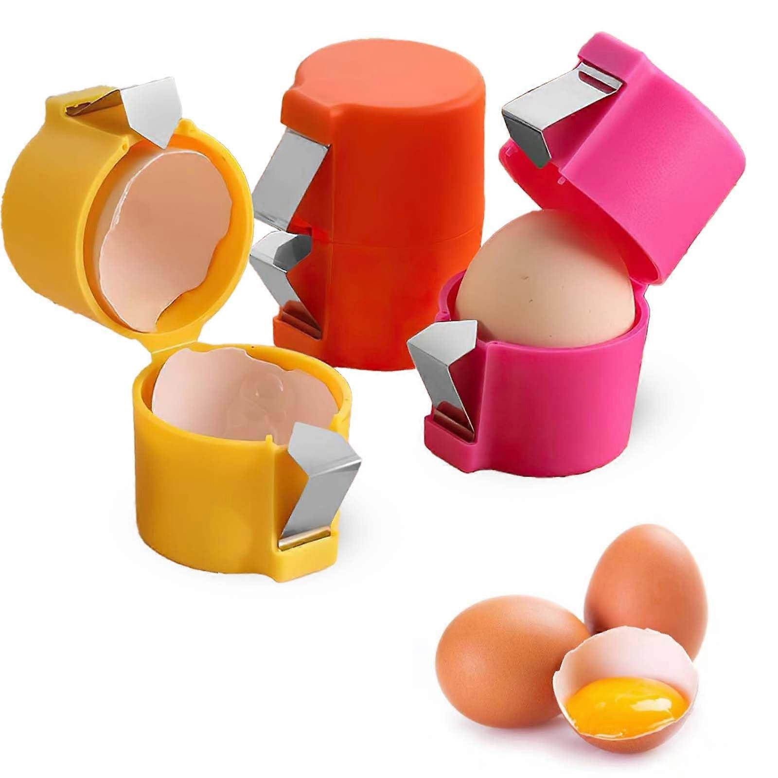 Egg Shell Opener and Cracker Set for Clean Shell Breaking, Cooking, Camping, Kitchen Use (3pcs)