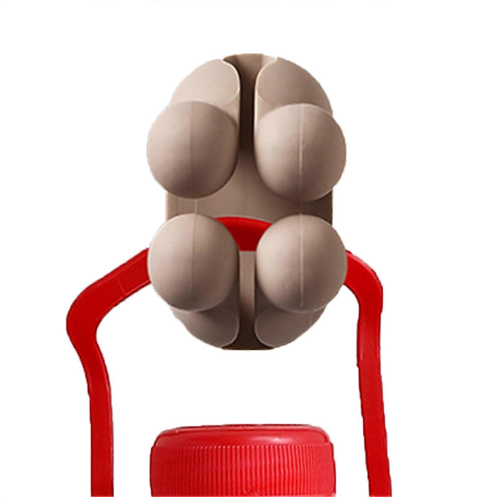 Wall Mounted Rice Paddle Holder with Adhesive, Space Saving Utensil Storage Stand Dark Coffee