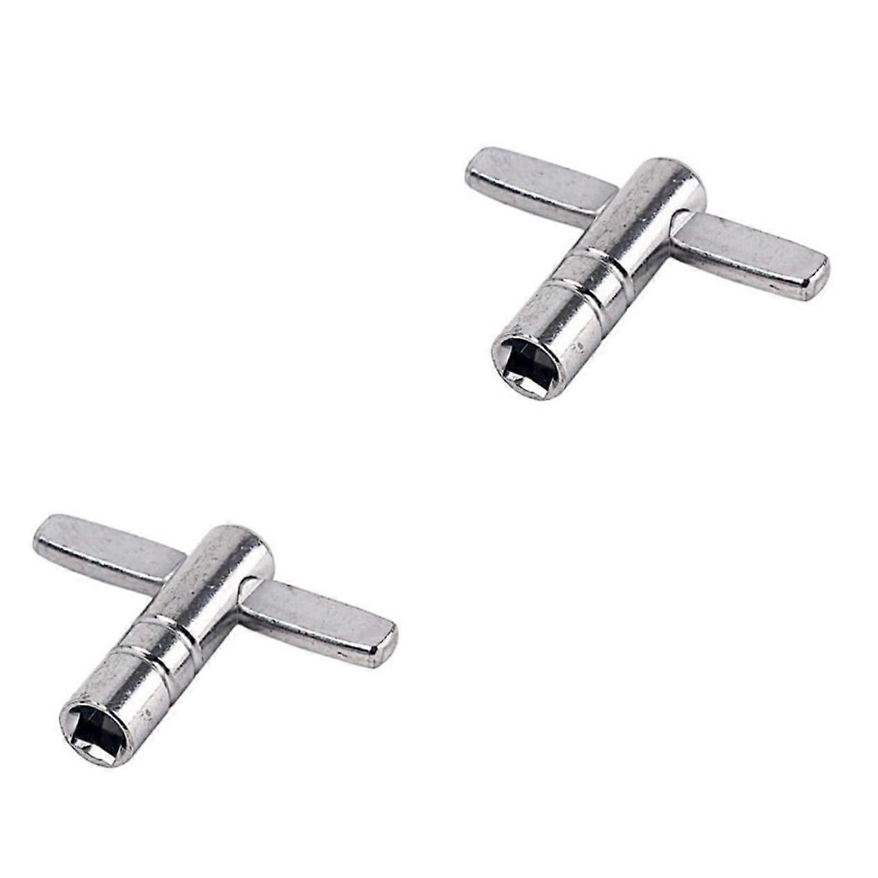 Drum Key Set 4pcs Continuous Motion Wrench for Fast Drumhead Changes Durable Metal Silver