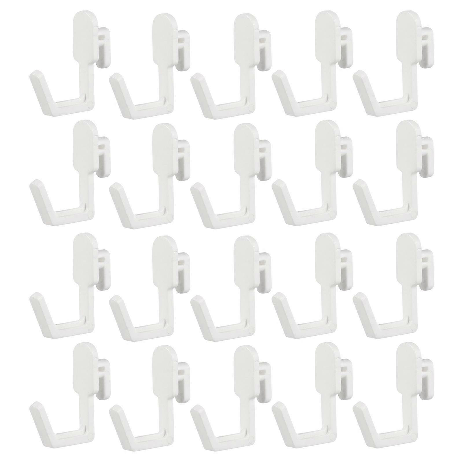 20pcs Storage Hook Replacement J Shape Peg Hook for Peg Board Organizer Tool