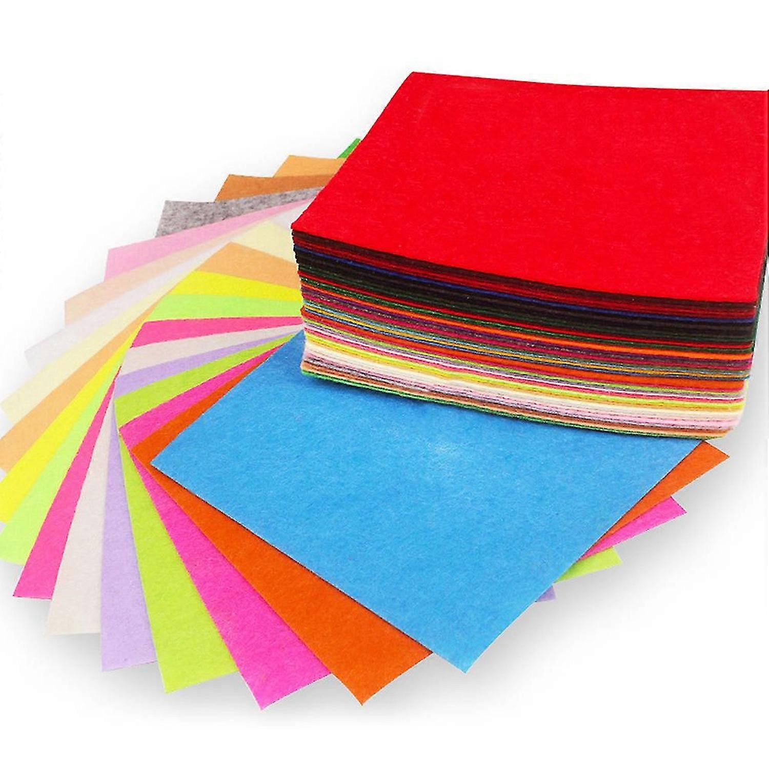40pcs Multicolor Assorted Color Felt Non-woven Fabric Sheets Patchwork Sewing DIY Craft