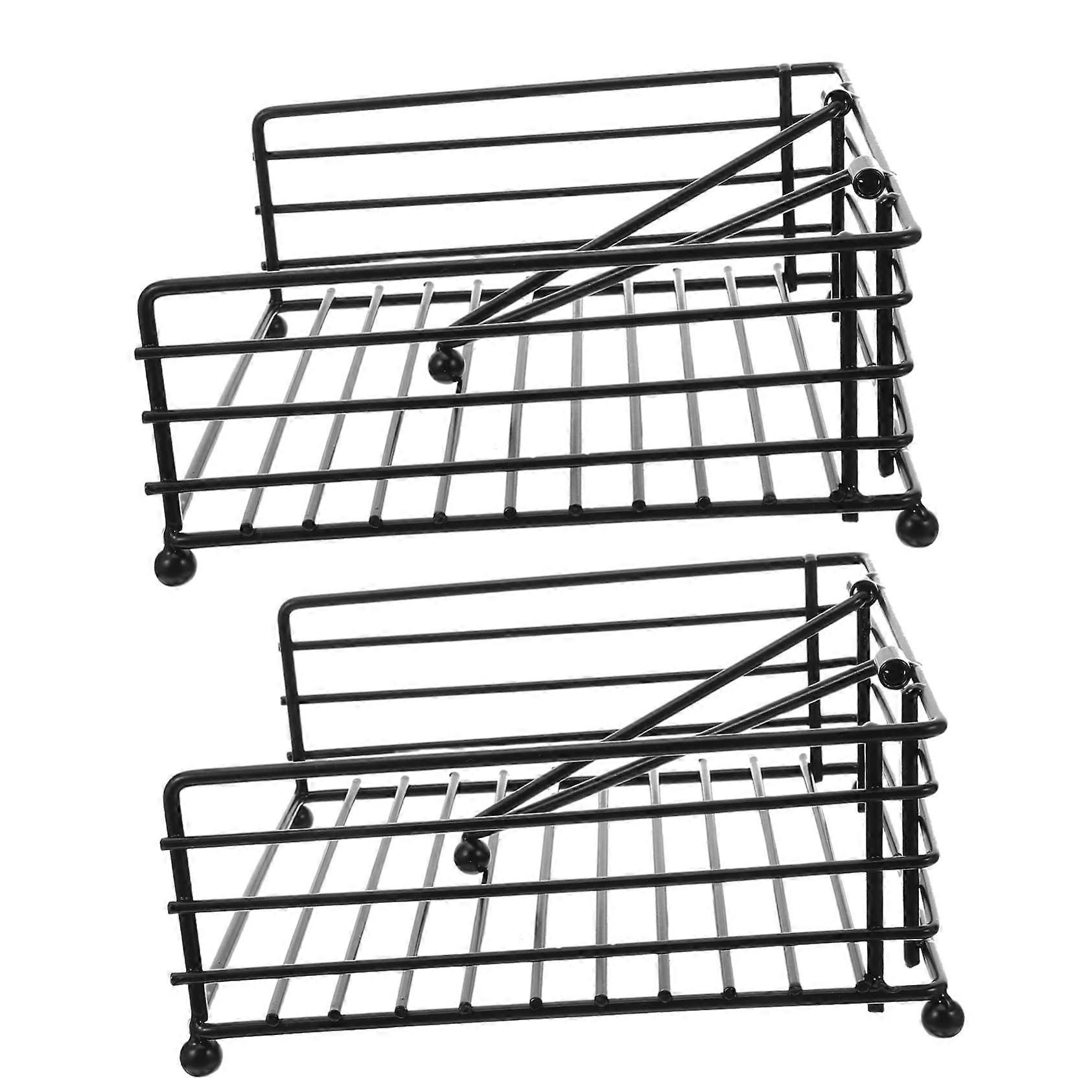 2pcs Modern Metal Napkin Holder Iron Standing Dispenser for Dining Table Kitchen SpaceSaving