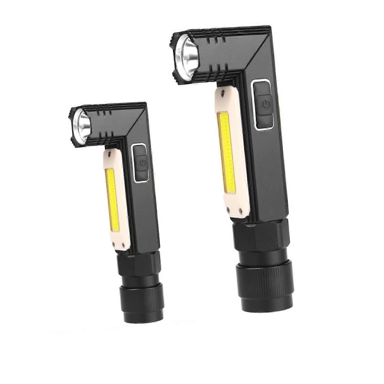 Rechargeable LED Flashlight 90° Foldable Waterproof USB Fast Charging Torch for Outdoor and Work