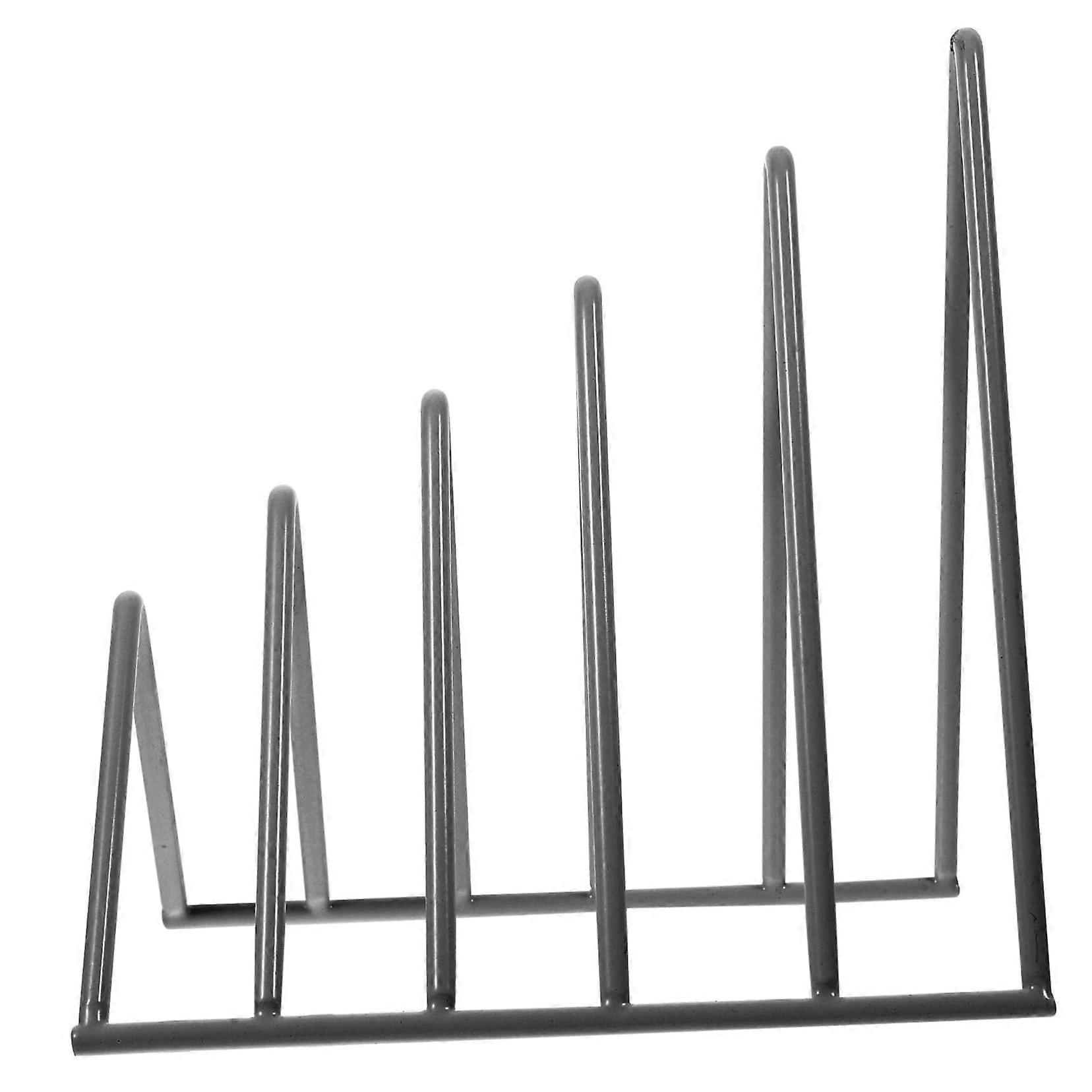 Black Triangle Magazine File Organizer with Multi Pocket Design, Large Capacity Desk Storage Rack