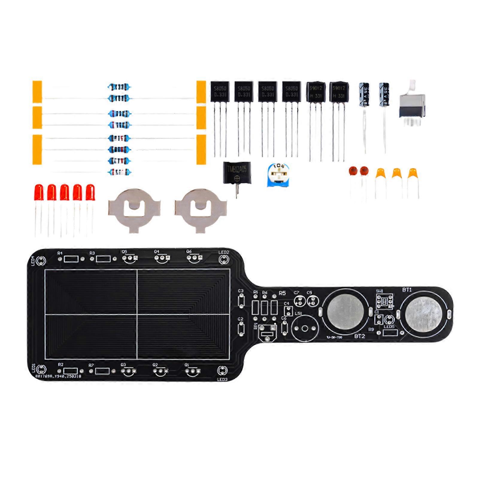 Handheld Metal Detection Module Detector Welding Exercise Part Metal Detection Module with Buzzer Alarm Practice Kit Multicolor