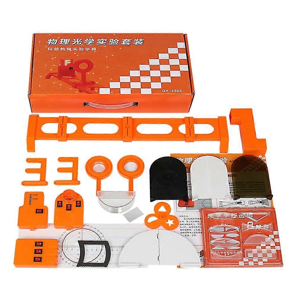 Optics Experiment Kit with Adjustable Laser Light and Prism for School Physics Lab