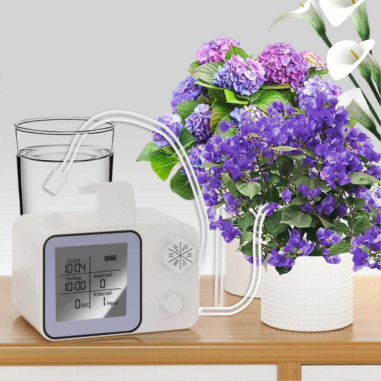Automatic Plant Watering System for 20 Pots with Smart Schedule Timer and Rechargeable Battery