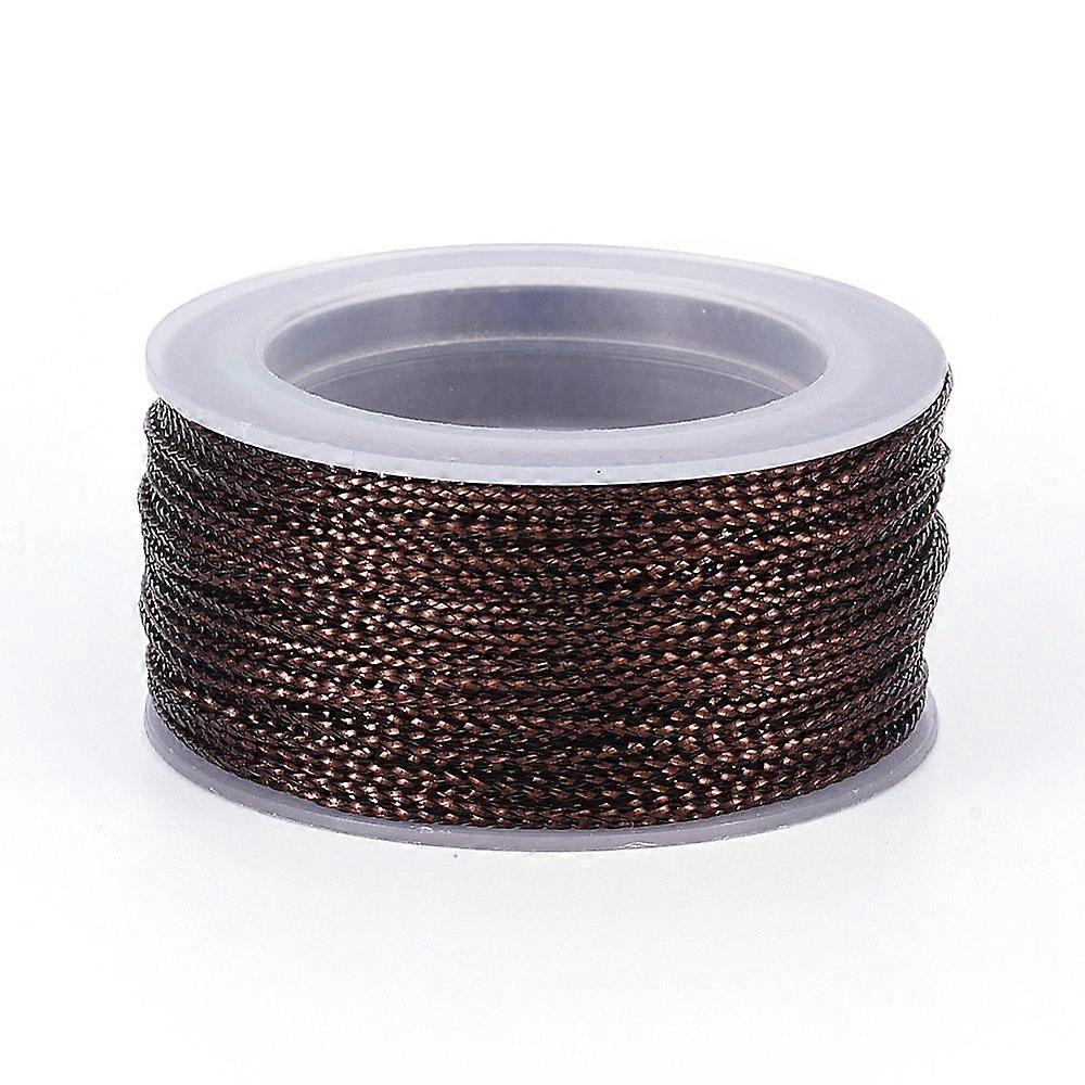 Nylon Metallic Cords Saddle Brown 1mm 20m/Roll