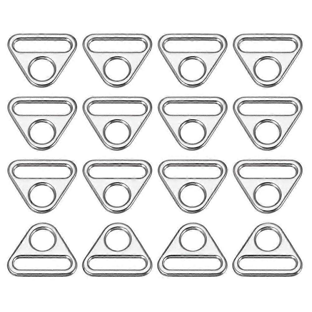 Triangle Buckle Adjuster, Triangular D Ring Adjustment with Rod Swivel Clamp for Webbing School Bag Strap Webbing B